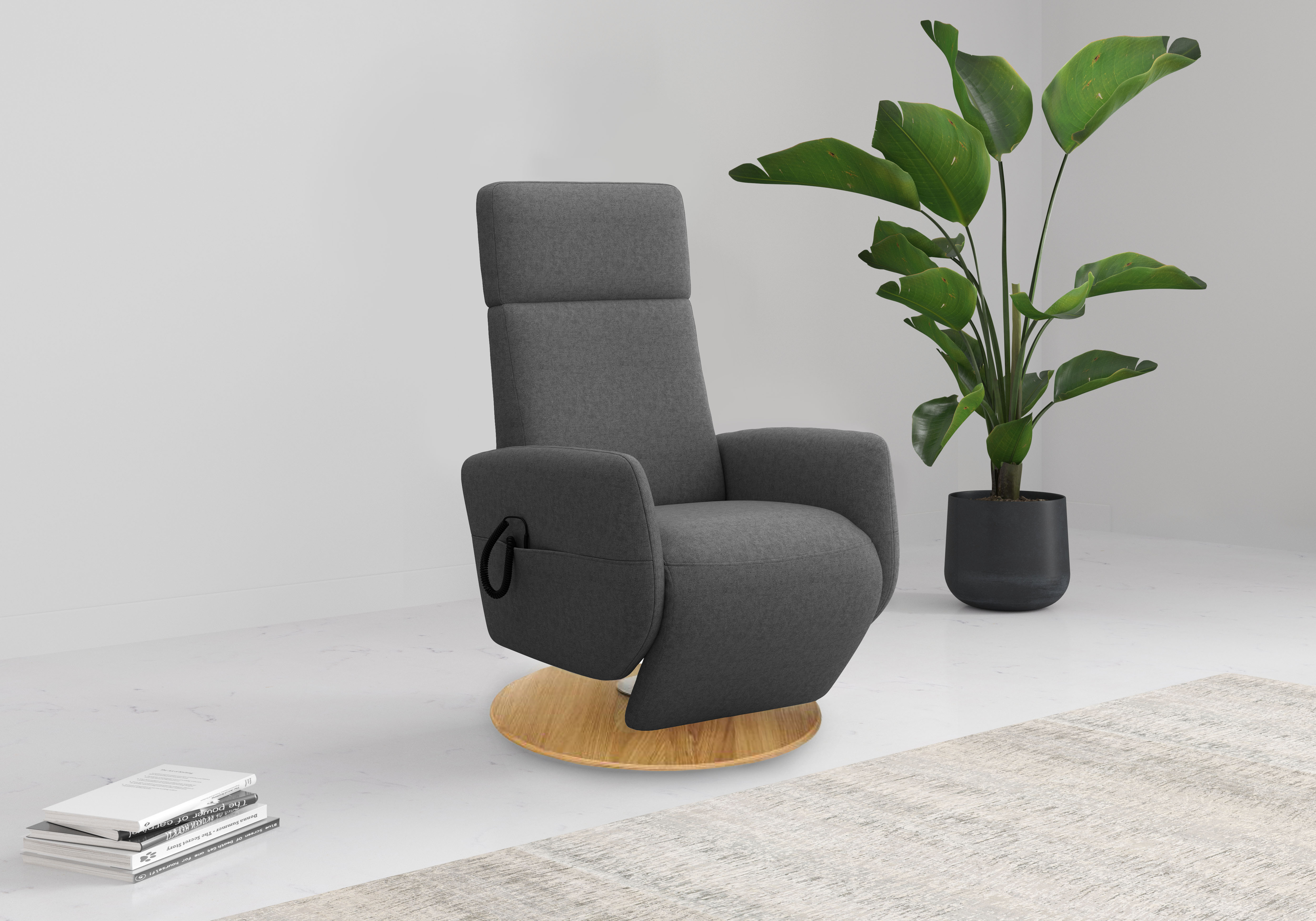 OTTO home TV-Sessel "Rochelle, inkl. Kopfteilverstellung & 360 Drehfunktion" 1 Stk. tlg. TV-Sessel mit Drehfunktion 360 Grad