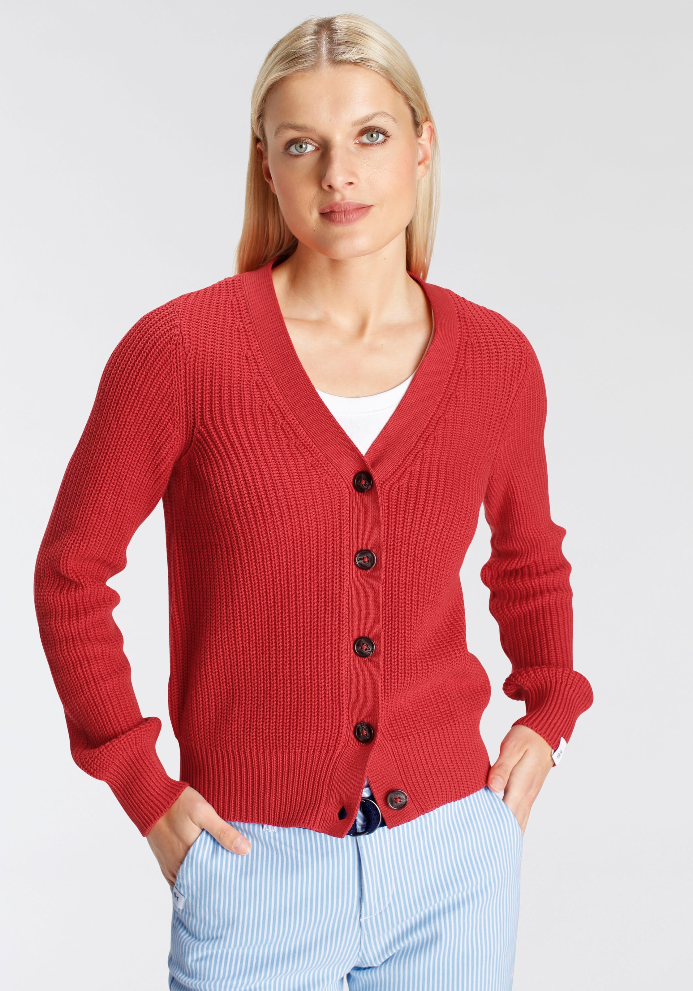 Strickjacke, | DELMAO BAUR online Grobstrick-Optik kaufen in --NEUE MARKE! trendiger