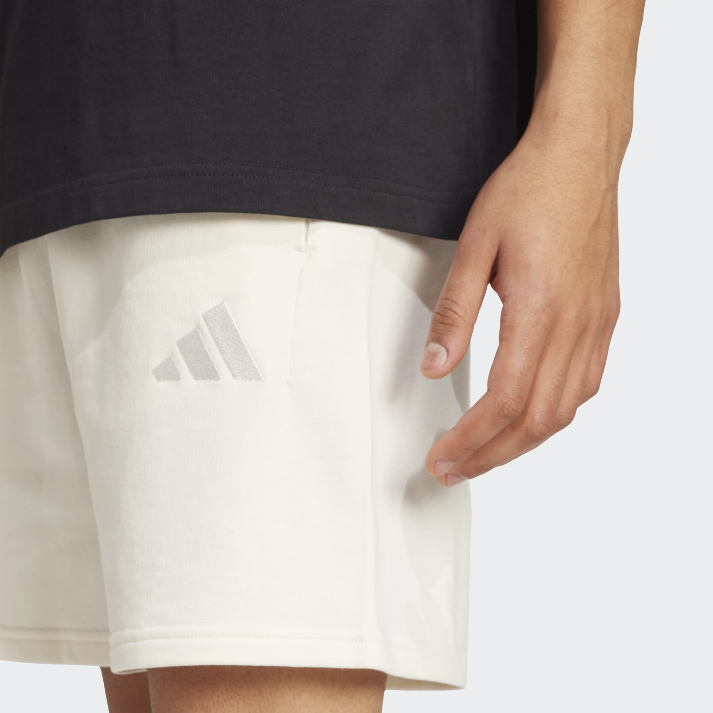 Shorts ADIDAS SPORTSWEAR "M A SZN FT SHO", Herren, Gr. 3XL, N-Gr, oweiß, Obermaterial: 100% Baumwolle, Hosen Shorts 3