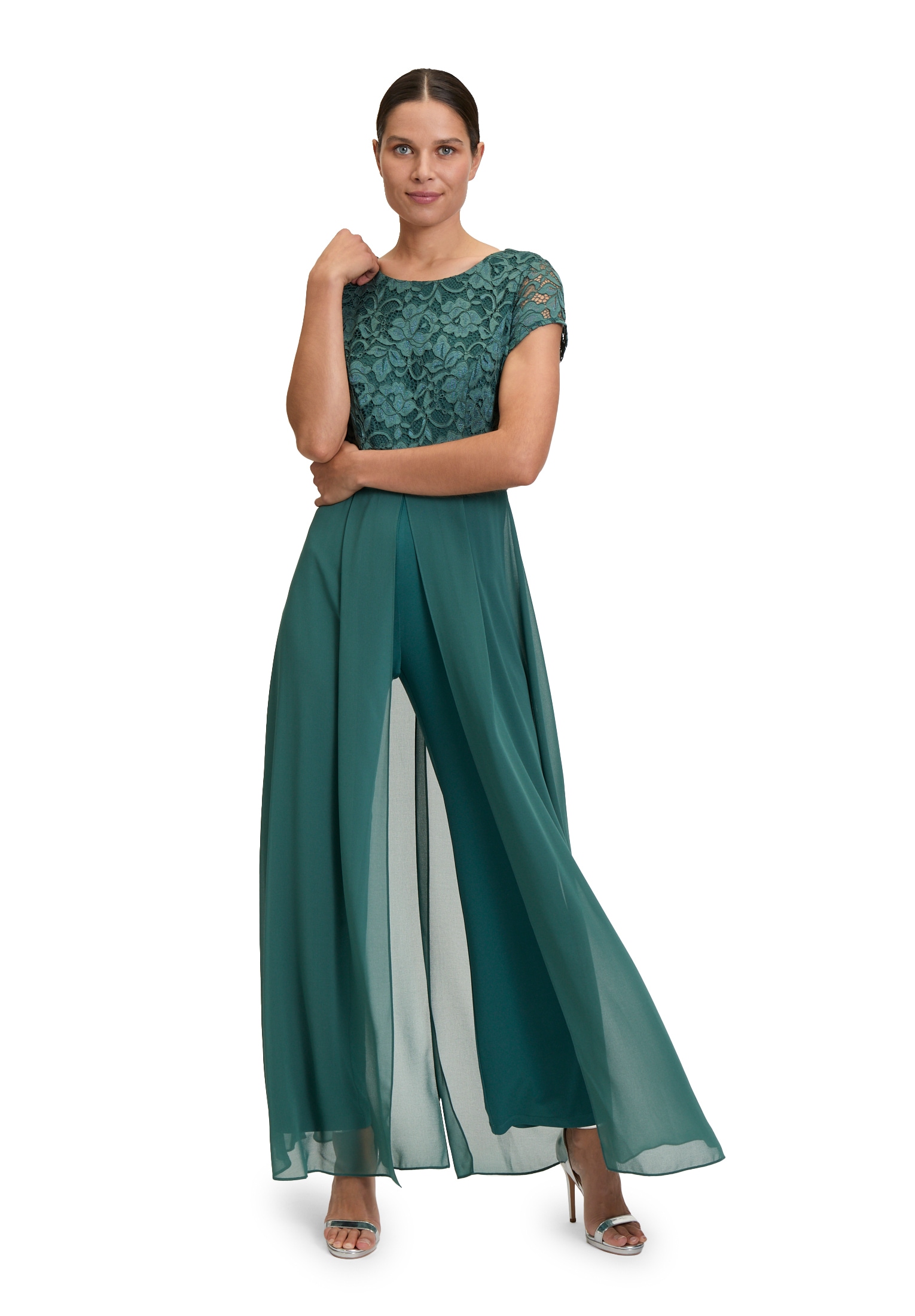 Vera Mont Overall "Damen Jumpsuit kurzarm" 1 Stk. tlg. Design günstig online kaufen