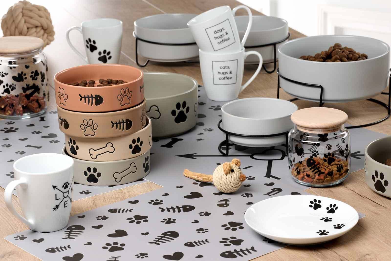 Ritzenhoff & Breker Futternapf »Hundenäpfe mit Unterlage Taro ø 21 cm 2er Set grau« Spülmaschinengeeignet