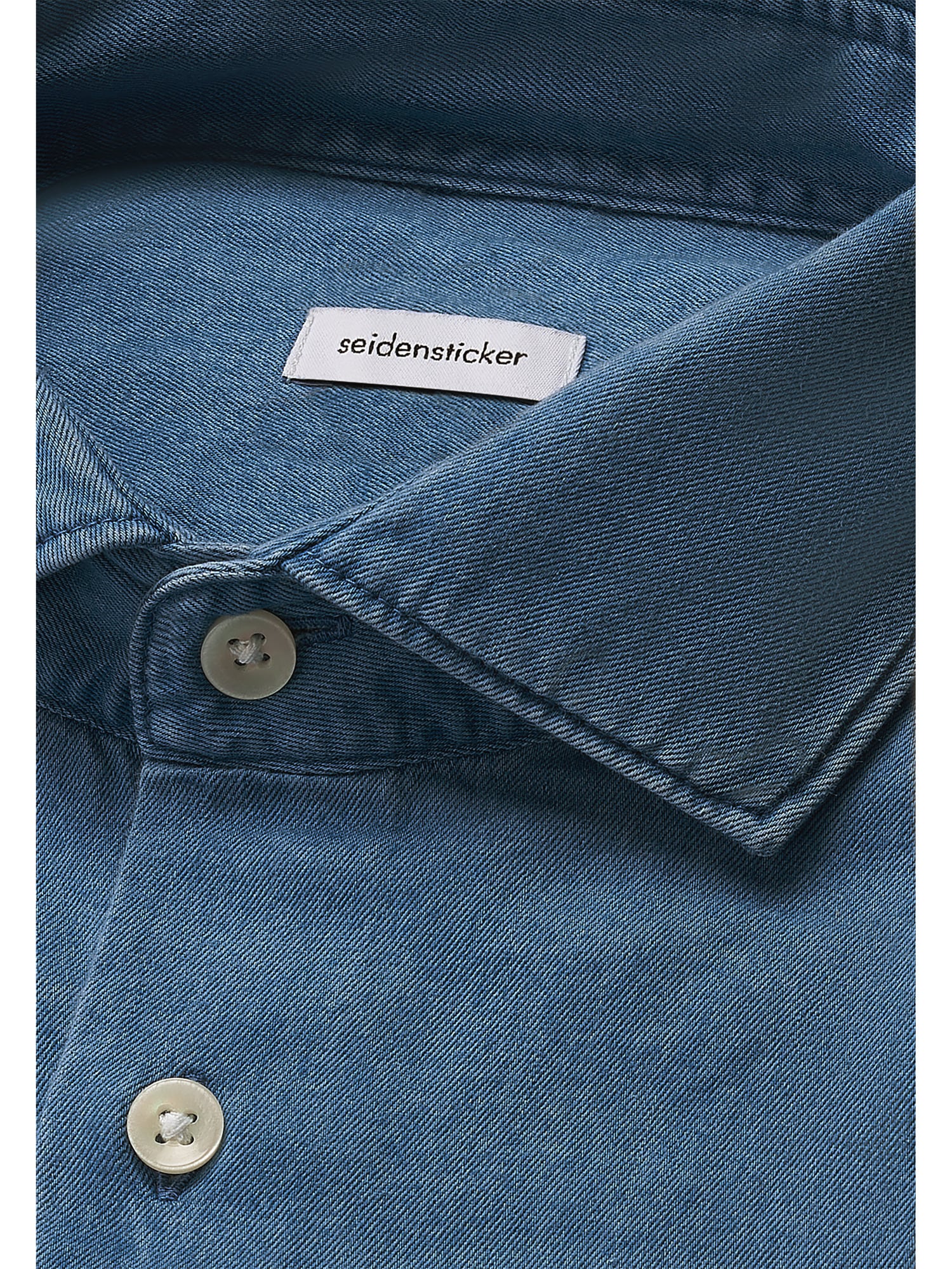 seidenstickerJeanshemd, Regular Kentkragen Denim