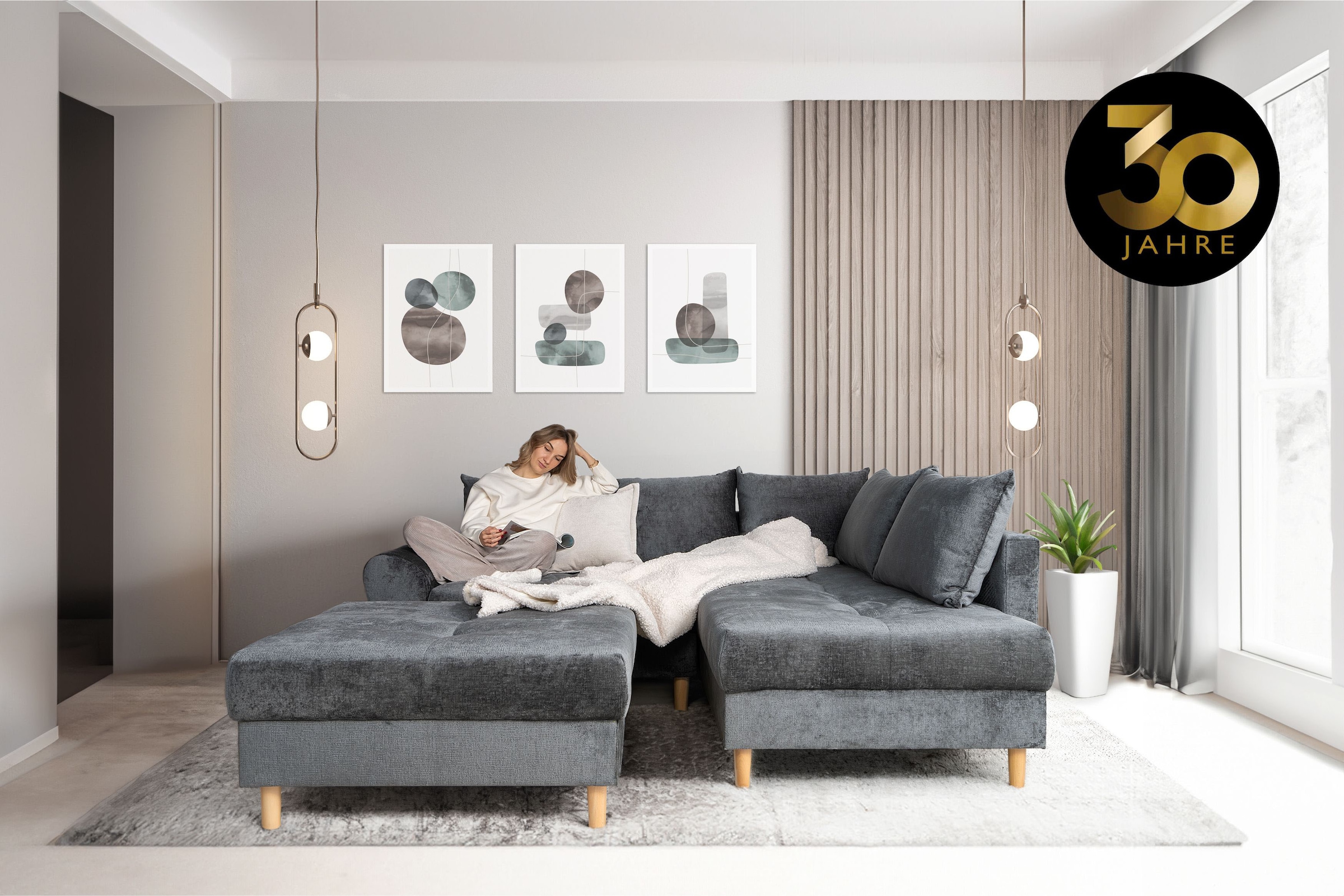 COLLECTION AB "Reims L-Form" Ottomane beidseitig montierbar, inkl. Bettfunk günstig online kaufen