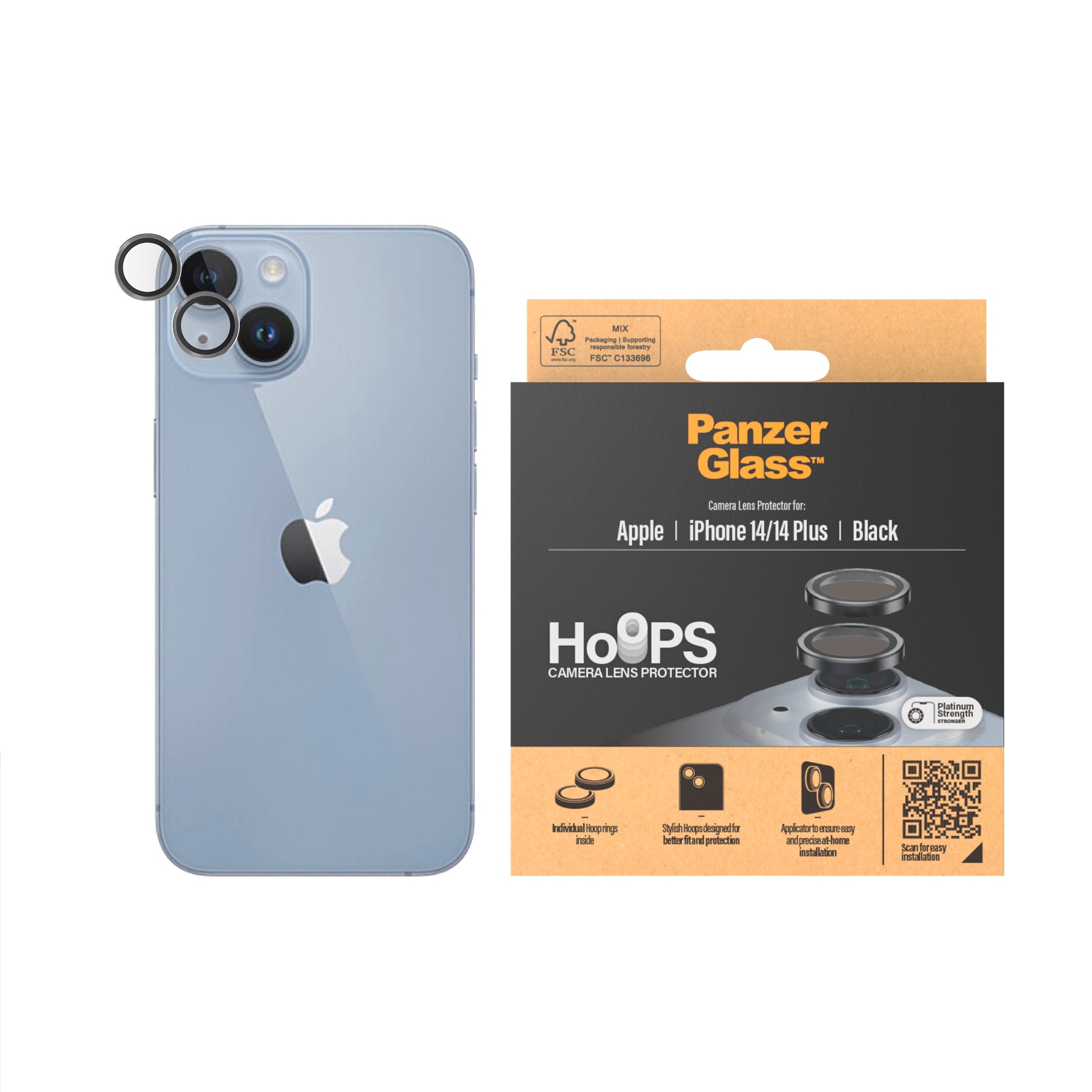 Kameraschutzglas »Hoops«, für Apple iPhone 14-Apple iPhone 14 Plus, Schutzglas,...