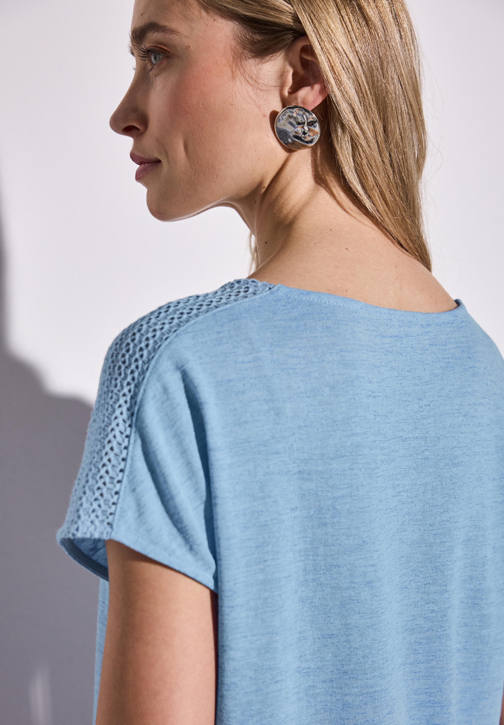 STREET ONE T-Shirt, mit Spitzendetail