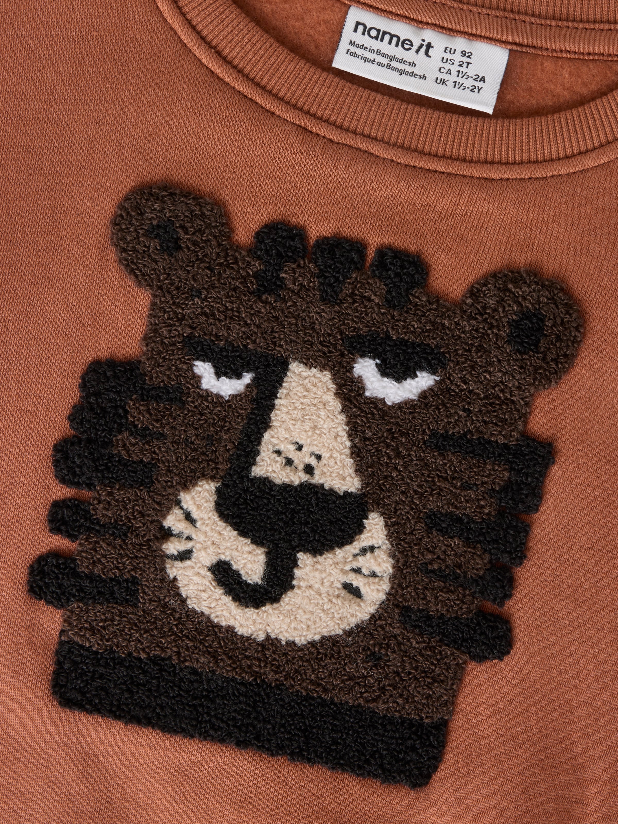 Name It Sweatshirt »NMMLOCON LS NREG SWE BRU«, Baumwollmischung, regular fit
