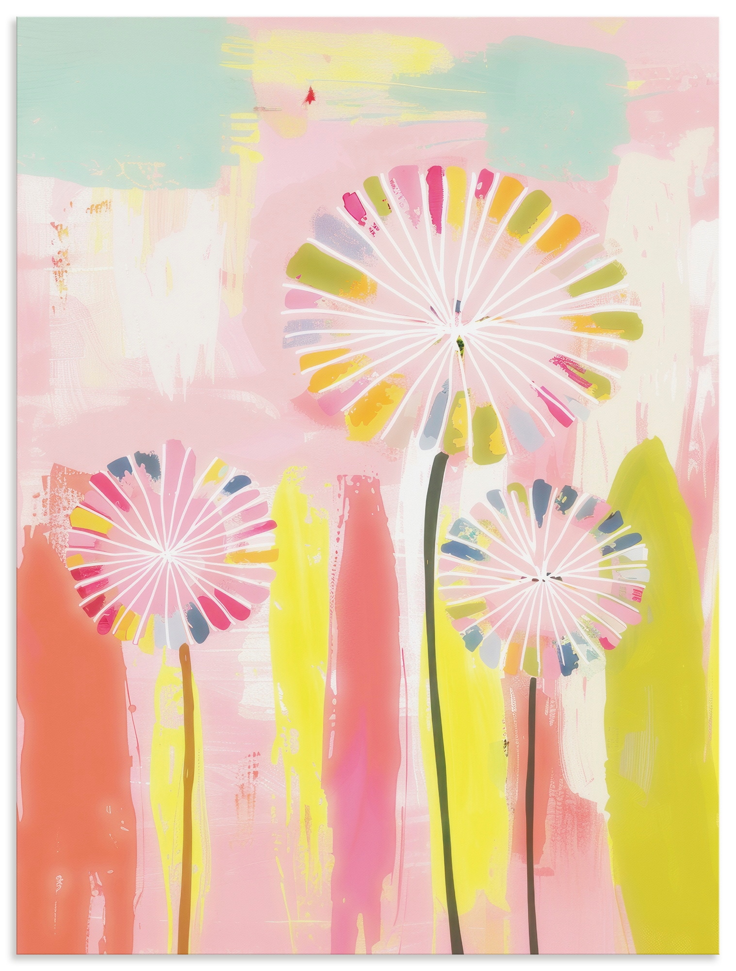 Artland Wandbild "Träume in Pastel" Blumenbilder 1 Stk. tlg. als Alubild, Leinwandbild, Poster, Wandaufkleber in verschied. Größen