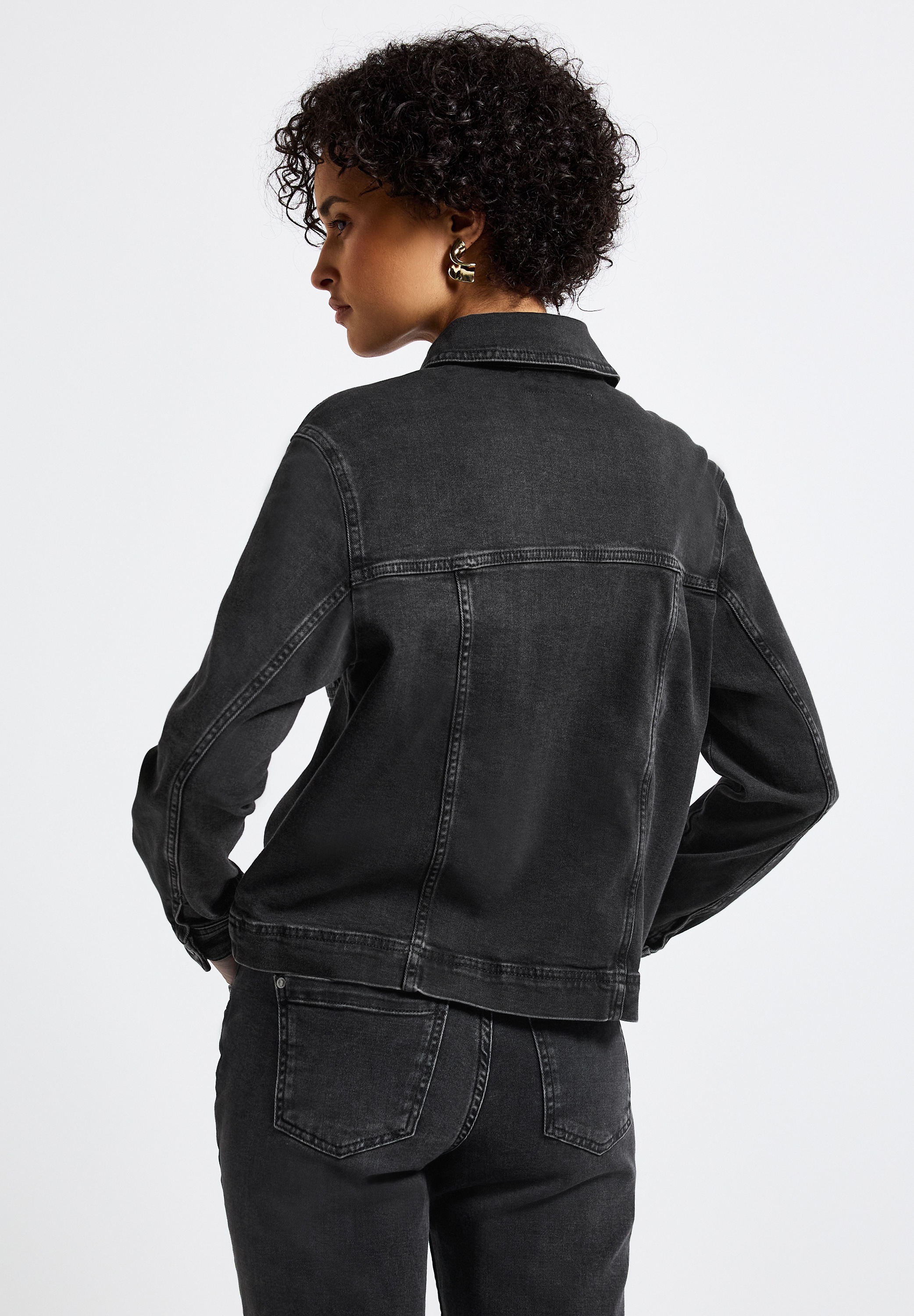 STREET ONE Jeansjacke, ohne Kapuze, mit Knopfleiste günstig online kaufen