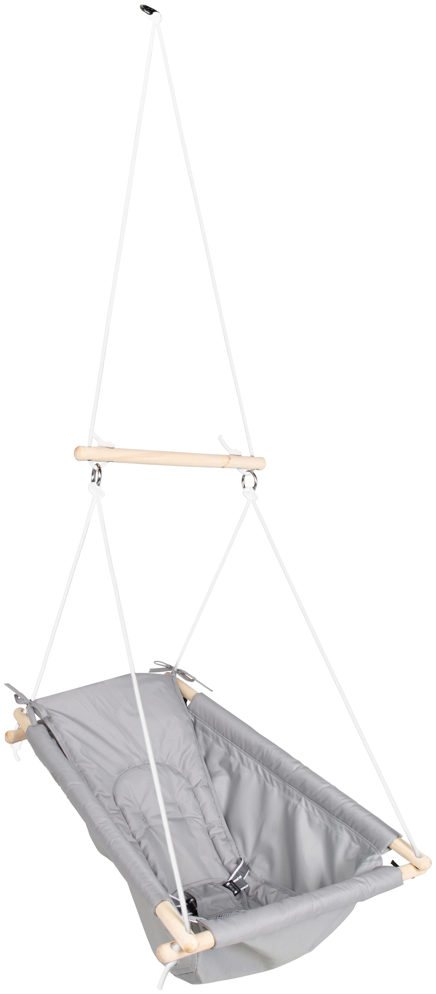 ROBA Kinder Nestschaukel-Sitz "Hängesitz", bis 30 kg, grau, Massivholz, B:61cm H:28cm T:76cm, Schaukelsitze, Hängesessel mit abnehmbarem