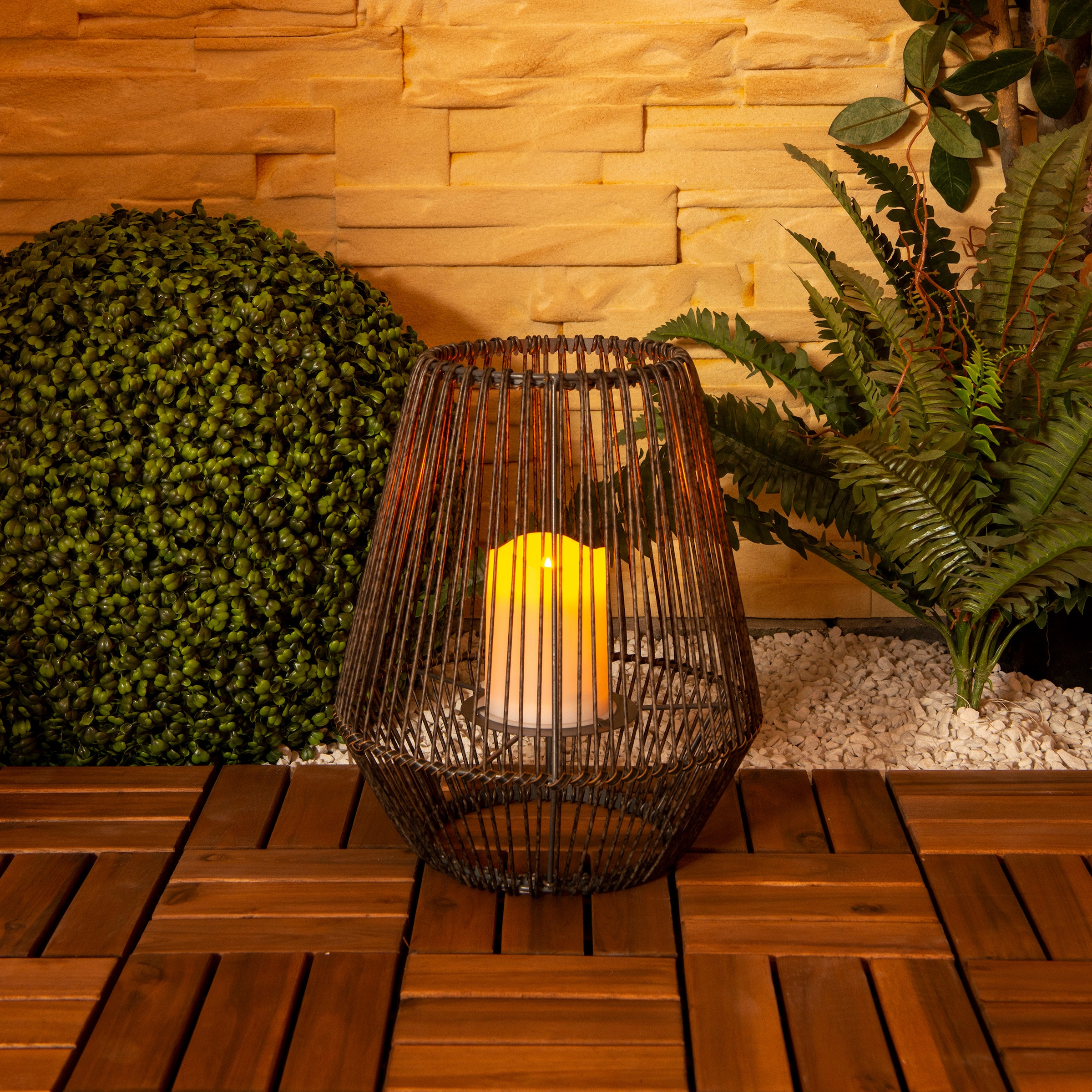 Tischlampe BAUR näve Terrassen Lampe Solarlampe kaufen | Balkon Flackereffekt flammig-flammig, 1 Solarleuchte, LED Solar,