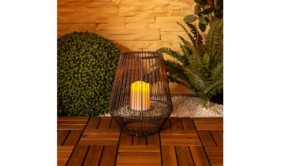 LED Solarleuchte, 1 flammig-flammig, Solar, Balkon Terrassen Lampe Tischlampe...