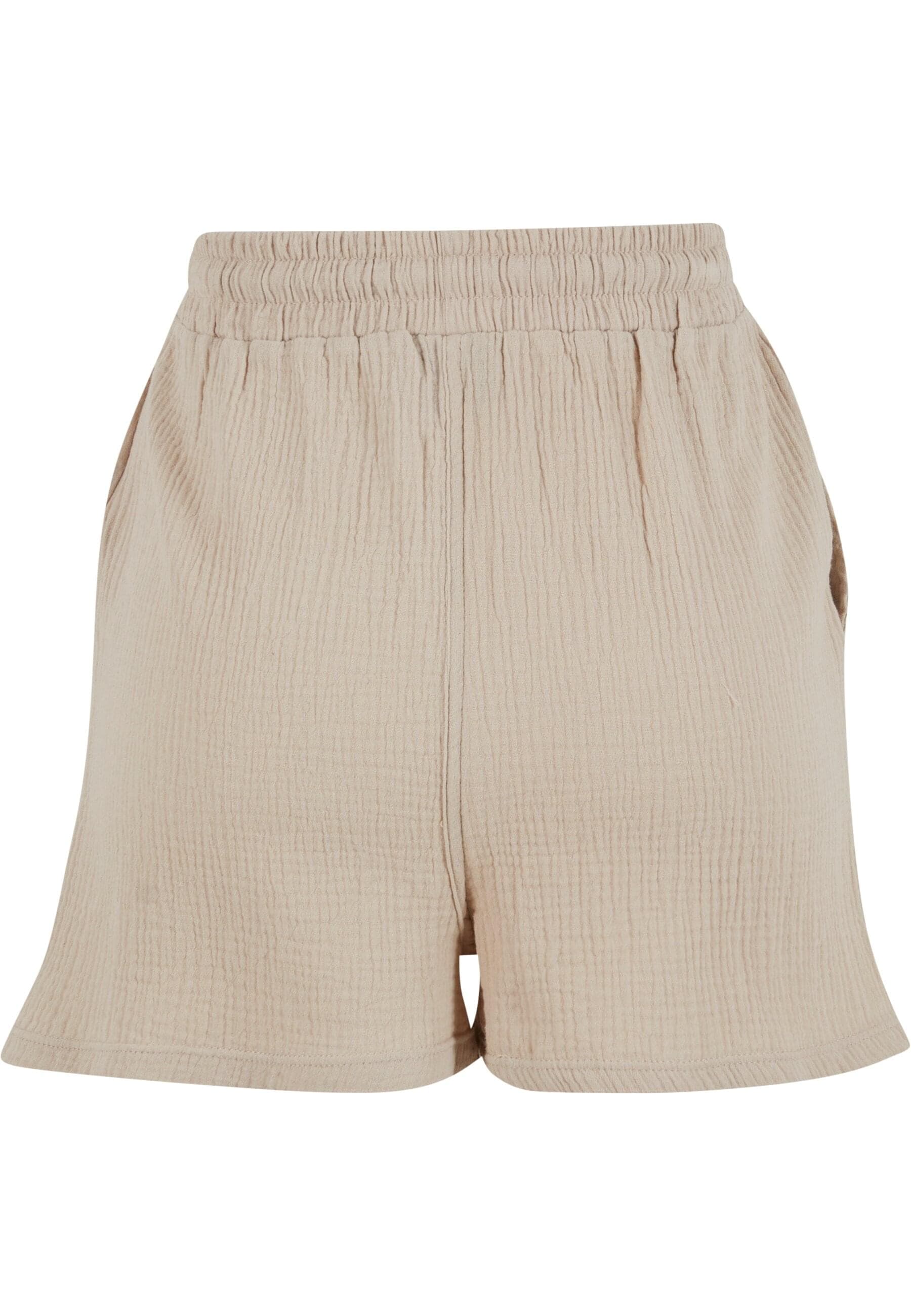 URBAN CLASSICS Sweatshorts »Urban Classics Ladies Musselin Shorts«, (1 tlg.)