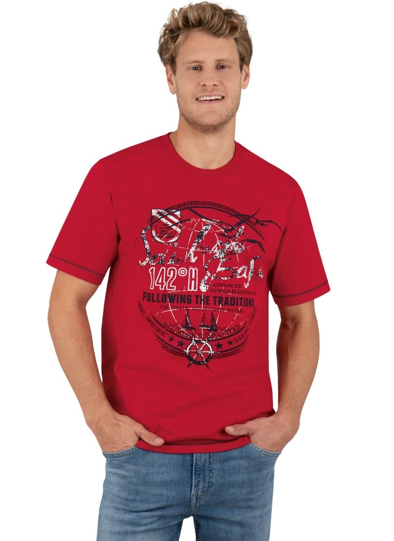 Trigema T-Shirt »TRIGEMA T-Shirt mit maritimem | ▷ BAUR Druckmotiv« für