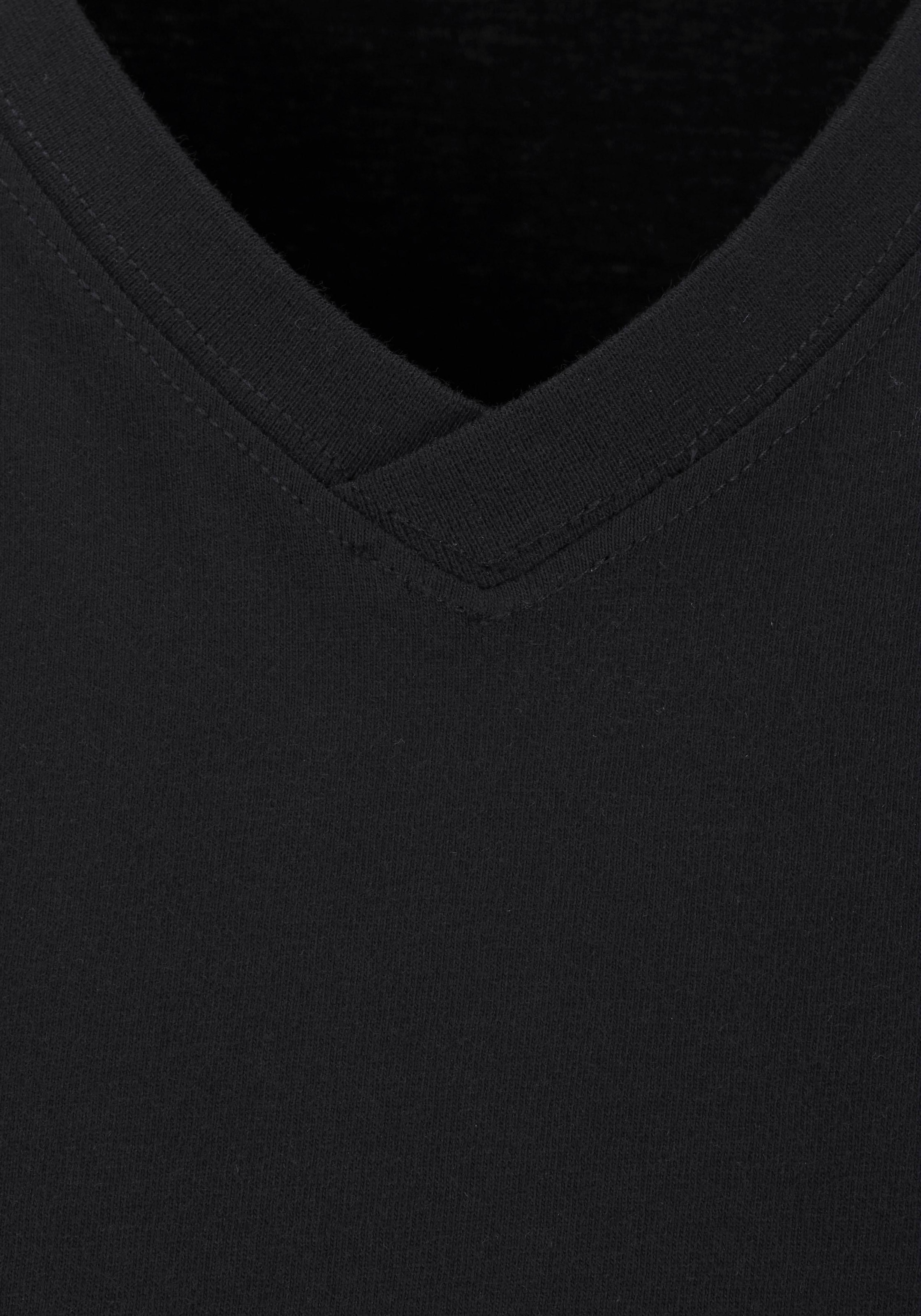 H.I.S T-Shirt, (Packung, 3 tlg.), mit V-Ausschnitt aus Baumwolle, Unterhemd, T-Shirt