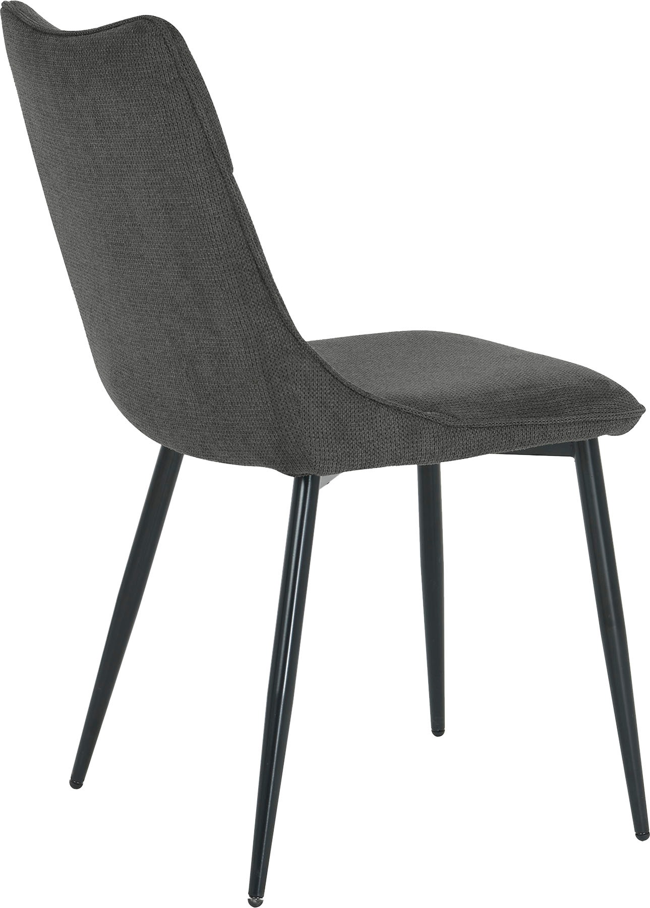 byLIVING Esszimmerstuhl »Carlo (2er-Set)«, (Set), Gestell Metall schwarz, Küchenstuhl, Webstoffbezug, diverse Farben