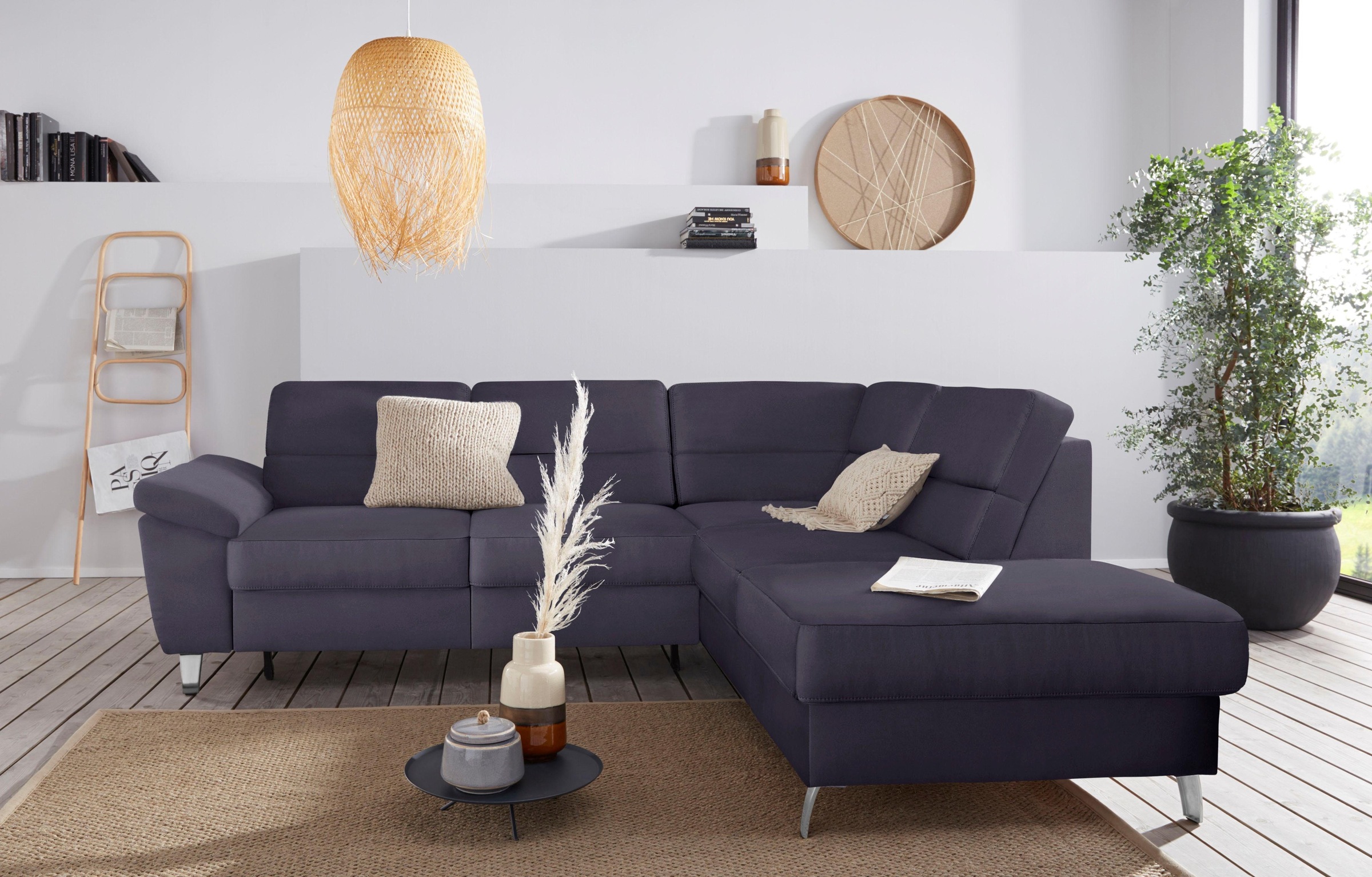 sit&more Ecksofa "Sorano L-Form", wahlweise mit Bettfunktion und Bettkasten günstig online kaufen
