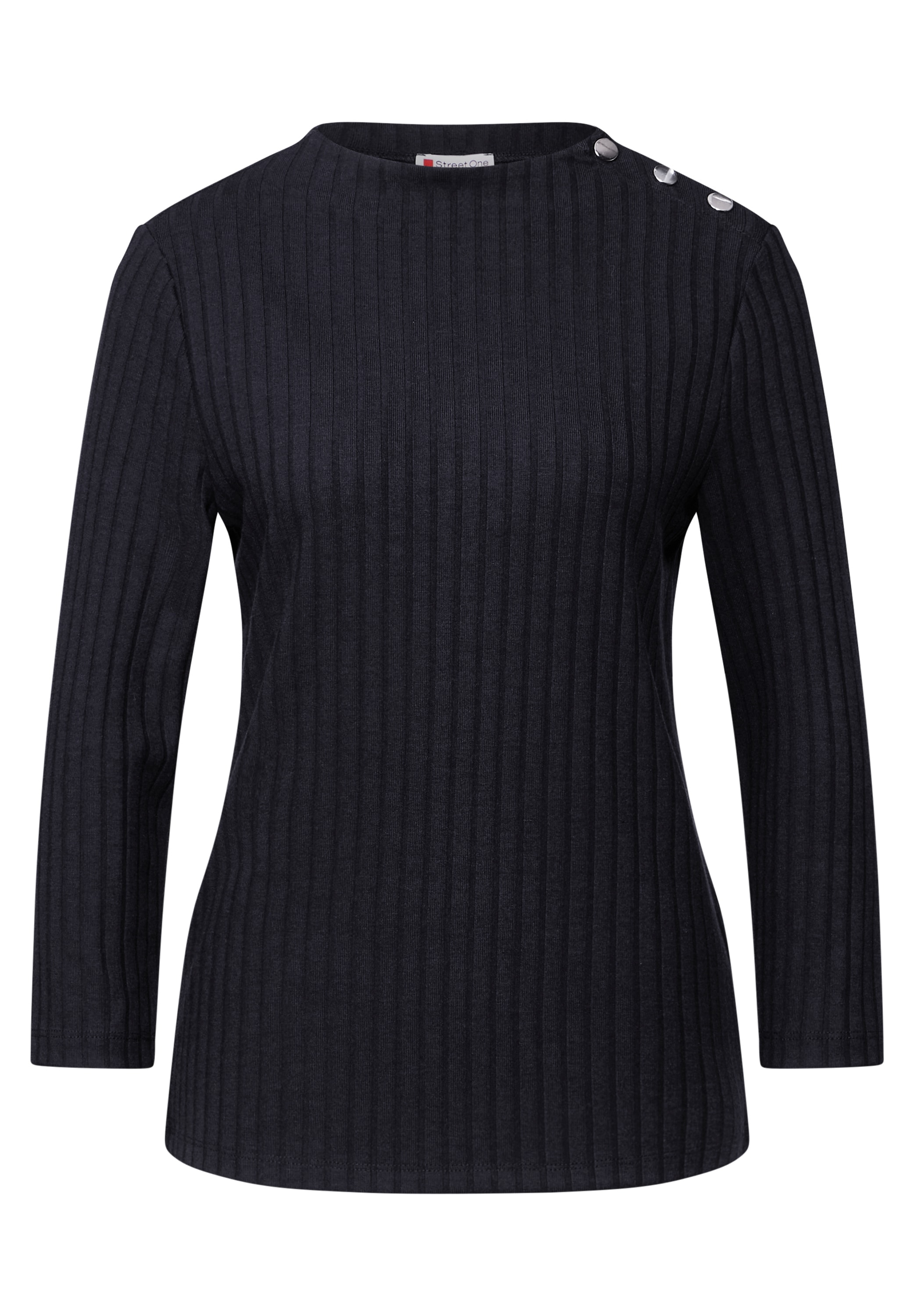 STREET ONE 3/4-Arm-Shirt, mit Knöpfen an der Schulter