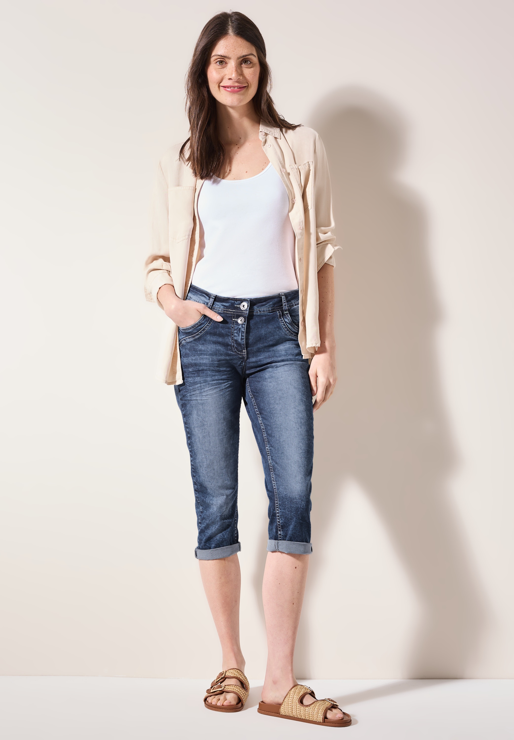 Cecil Slim-fit-Jeans, aus Baumwolle mit Stretchanteil