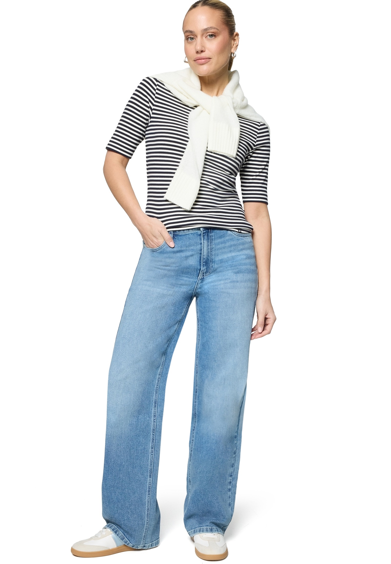 Zero Kurzarmshirt »Damen mit U-Boot Ausschnitt« 1 Material