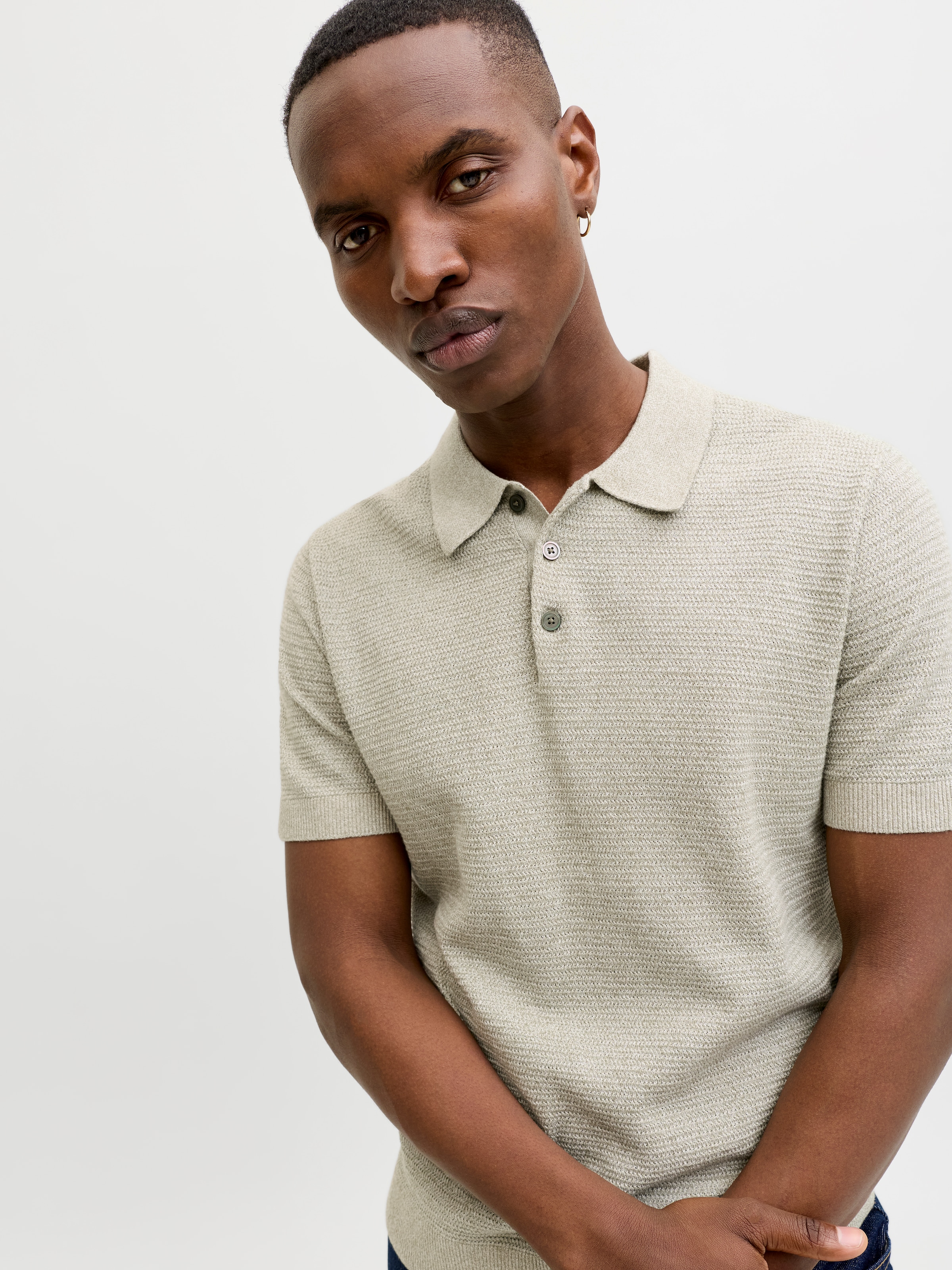 Jack & Jones Polokragenpullover »JPRBLURILEY KNIT POLO SS SN« Baumwolle, regular fit