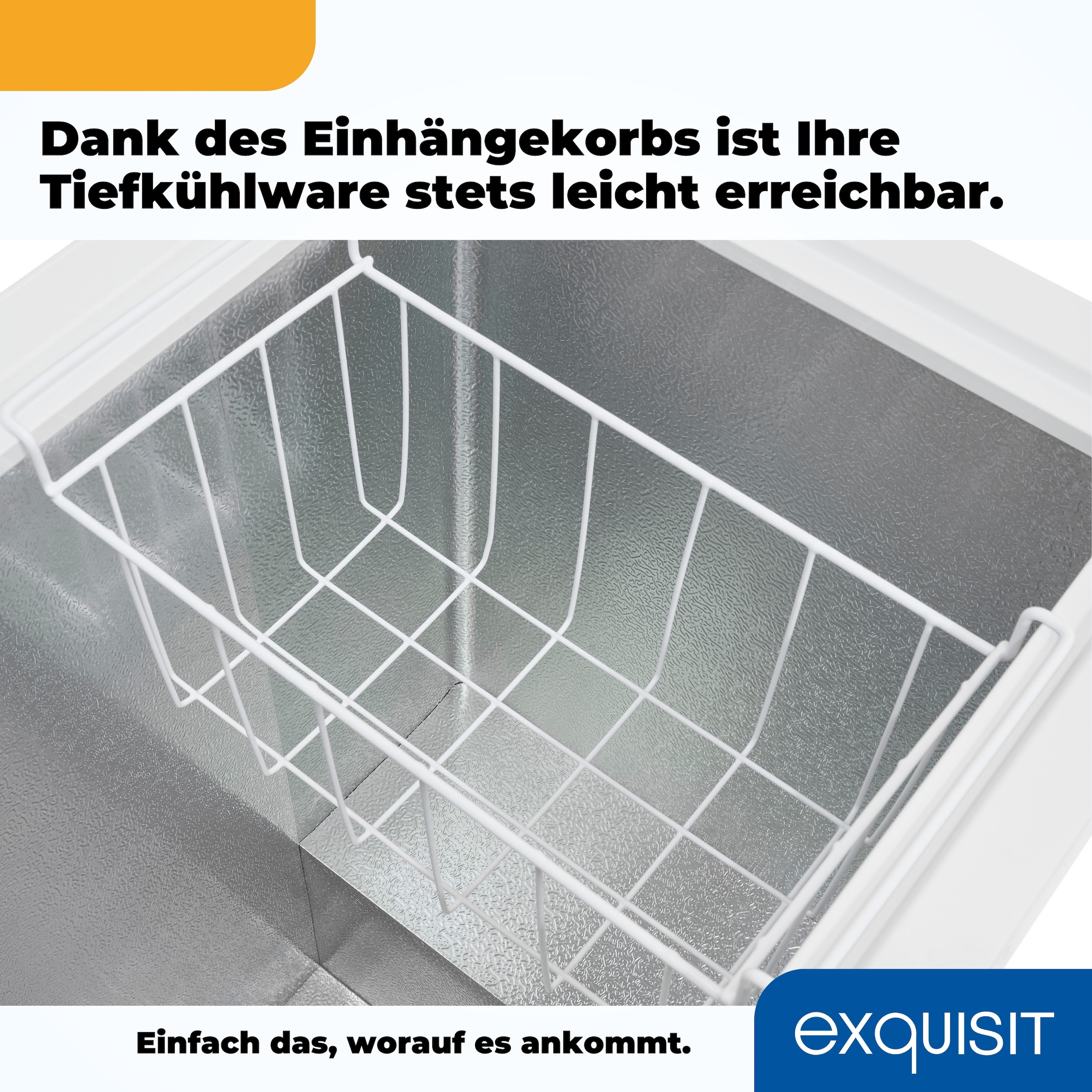 exquisit Gefriertruhe »GT100-050E weiss« 83,5 cm hoch 54,5 cm breit