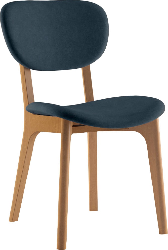 INOSIGN Stuhl »COZY Made in Italy«, (Set), 2 St., Microfaser, Gestell in Buche, Kirsch- oder Nussbaum, Massivholz, Design Stuhl