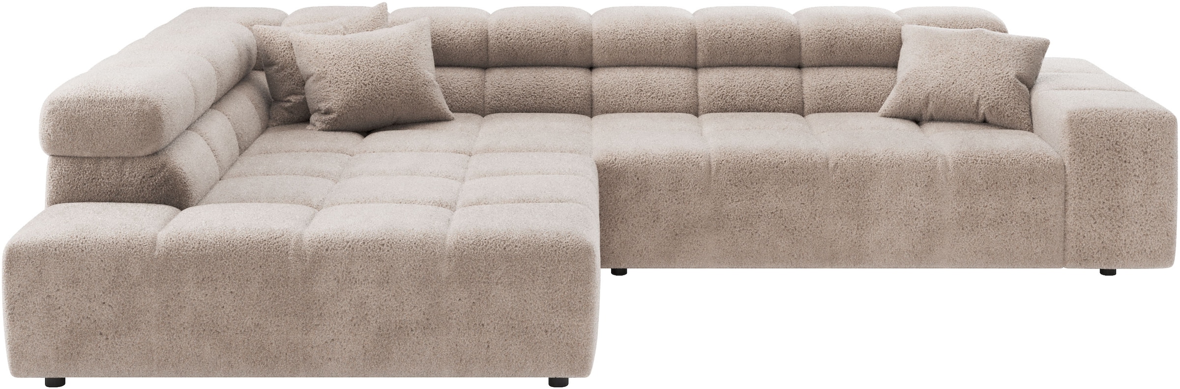 Home affaire Ecksofa "Ancona, Ecksofa, incl. Kopfteilverstellung, Breite 319 cm, L-Form" wahlweise elektrische Sitztiefenverstellung