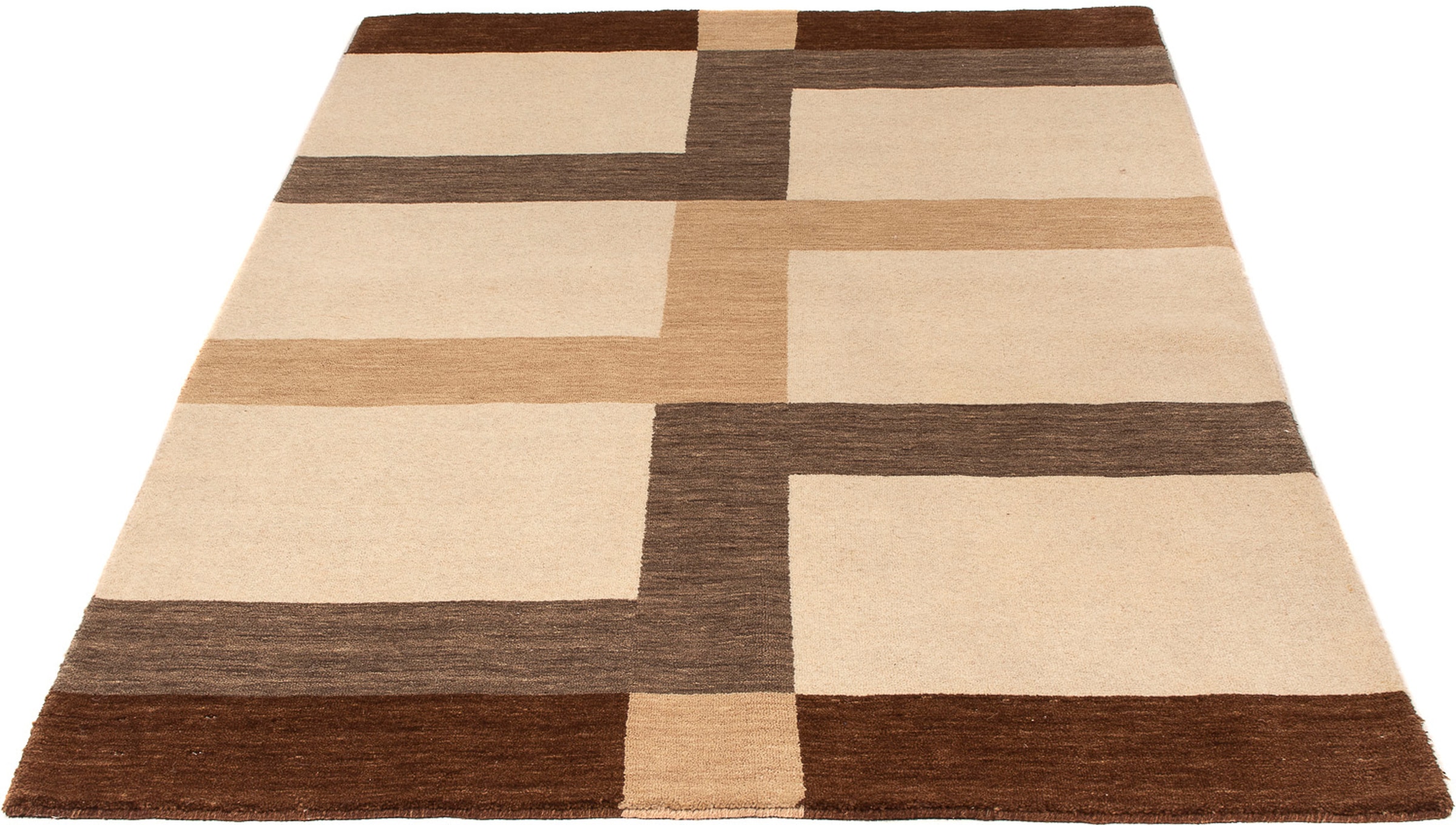 Wollteppich »Gabbeh - Loribaft Softy - 177 x 120 cm - beige«, rechteckig, Wohnzimmer,...