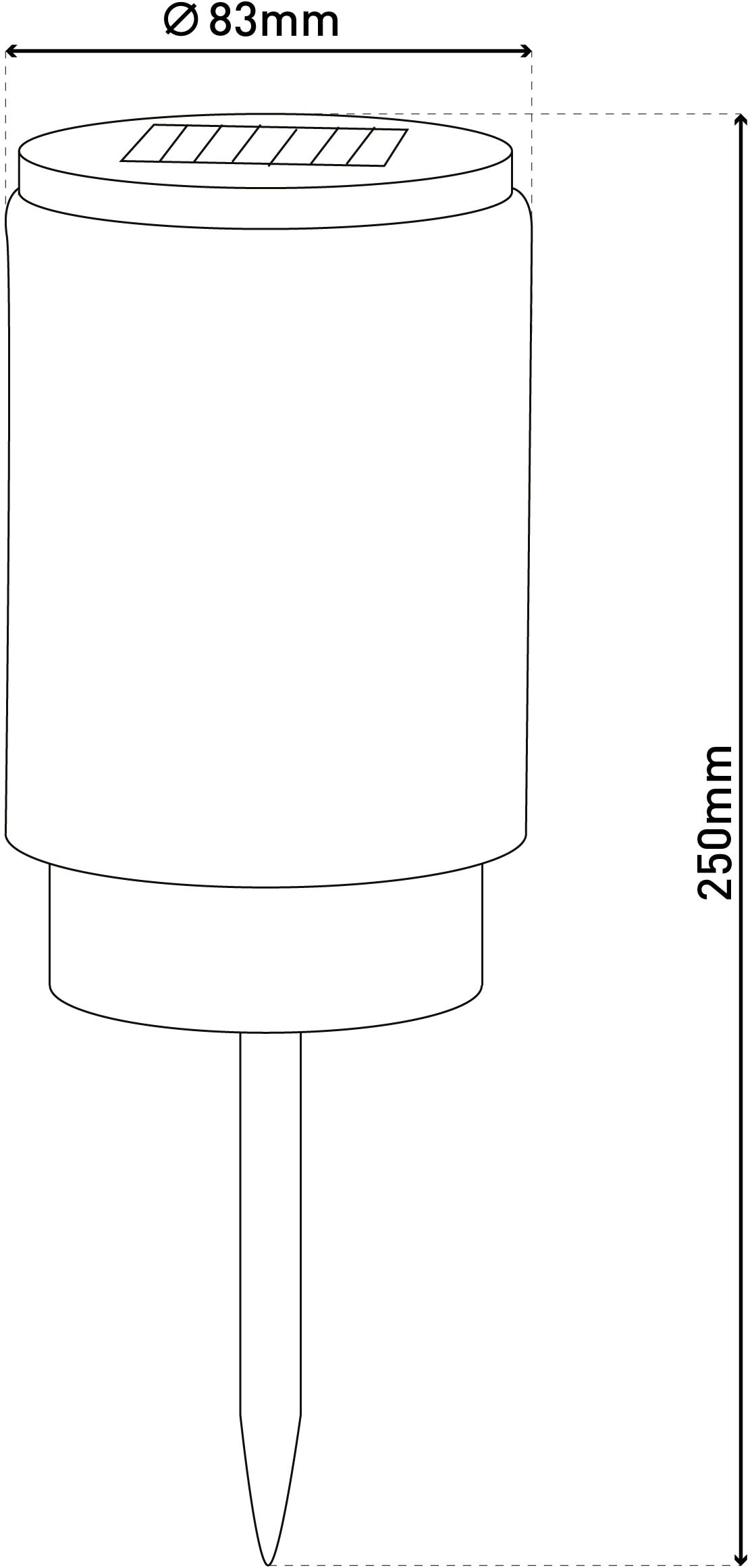 näve LED Solarleuchte »Mila«, 2 flammig, Leuchtmittel LED-Modul | LED fest integriert, 2er Set Dekoerdspieß, Glas 1x rot, 1x blau, Dämmerungssensor, H: 25cm