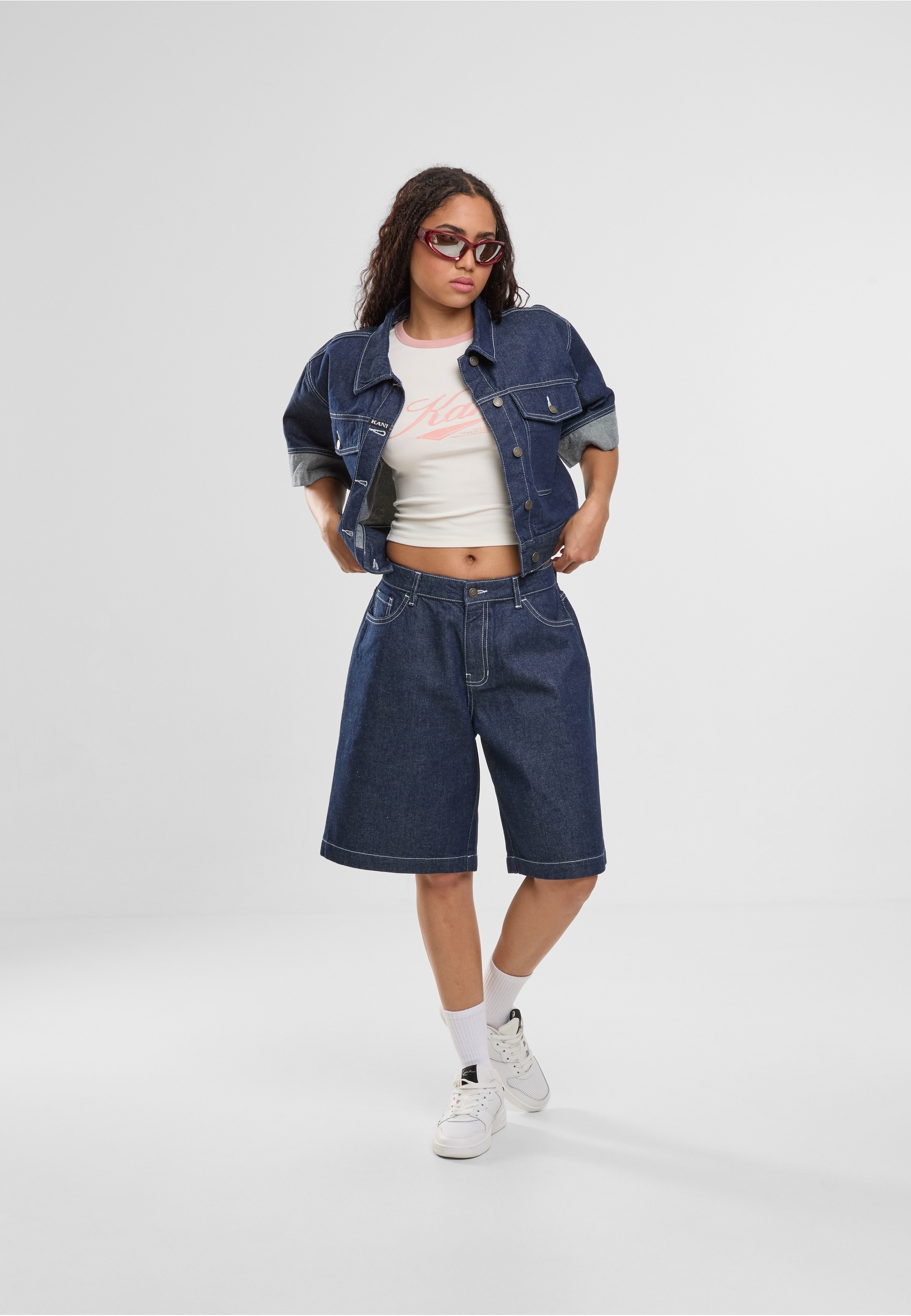 Karl Kani Jeansjacke »Karl Kani Retro Denim Shirt« 1 Stk. tlg. ohne Kapuze