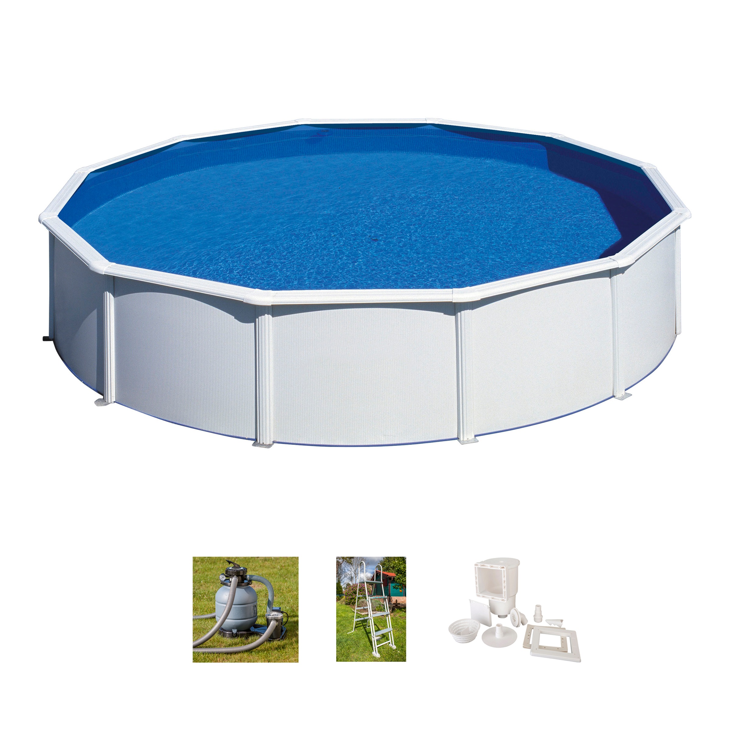 Gre Rundpool "FIDJI inkl. Zubehör" Höhe: 120 cm, in versch. Größen erhältlich