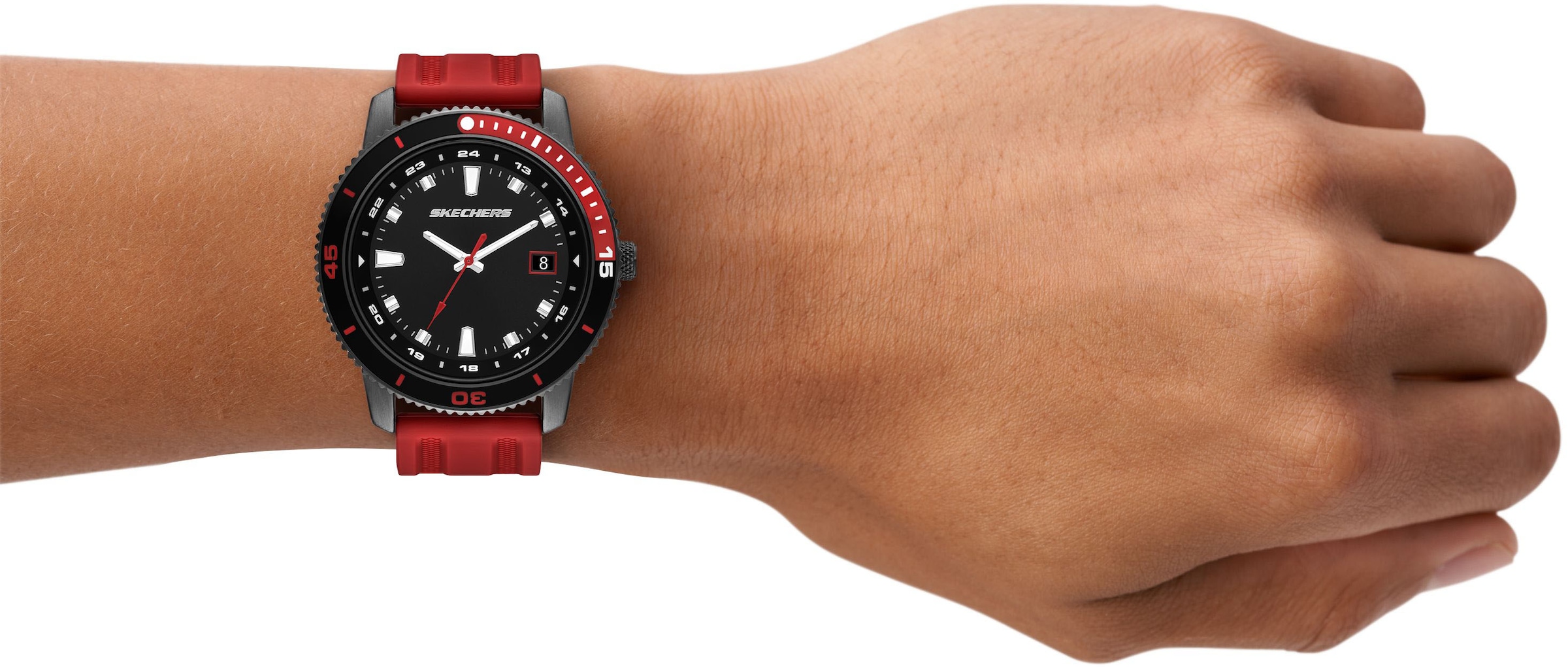 Skechers Quarzuhr »LACHMAN«, Armbanduhr, Herrenuhr, Silikonarmband, analog, Tag