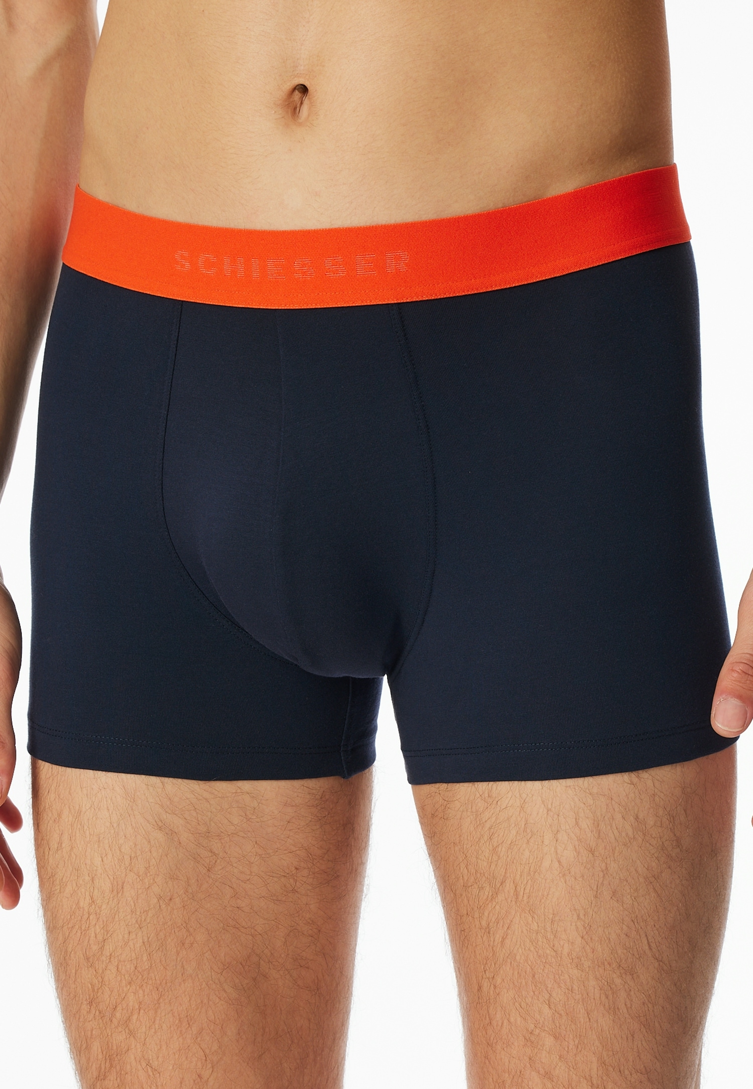 Schiesser Boxershorts »"95/5"«, (3er Pack), mit farbigem Logobund