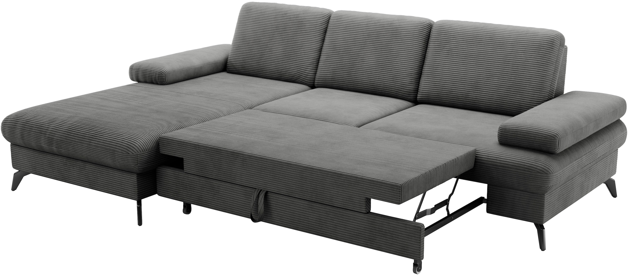 sit&more Ecksofa »Morris Jubi, L-Form«, inkl. Armteilfunktion und 1 Zierkissen, wahlweise mit Bettfunktion