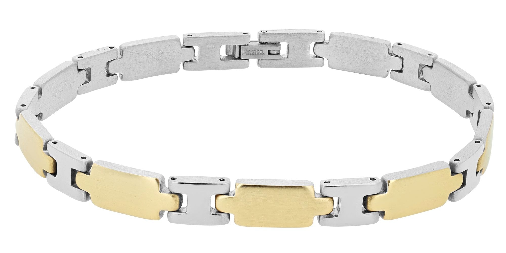 ADELIA ́S Damen Gliederarmband "Armband – Gliederarmband aus Edelstahl 23 cm", 23cm, Edelstahl, gold, Edelstahl, Armbänder, Perfekt zum Verschenken an