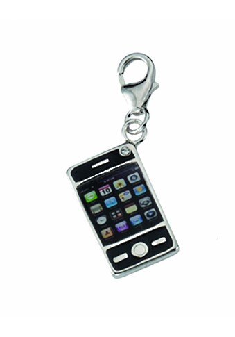 Kette ohne Anhänger »925 Silber Charms Anhänger Handy mit Zirkonia«, Schmuckset - Set...