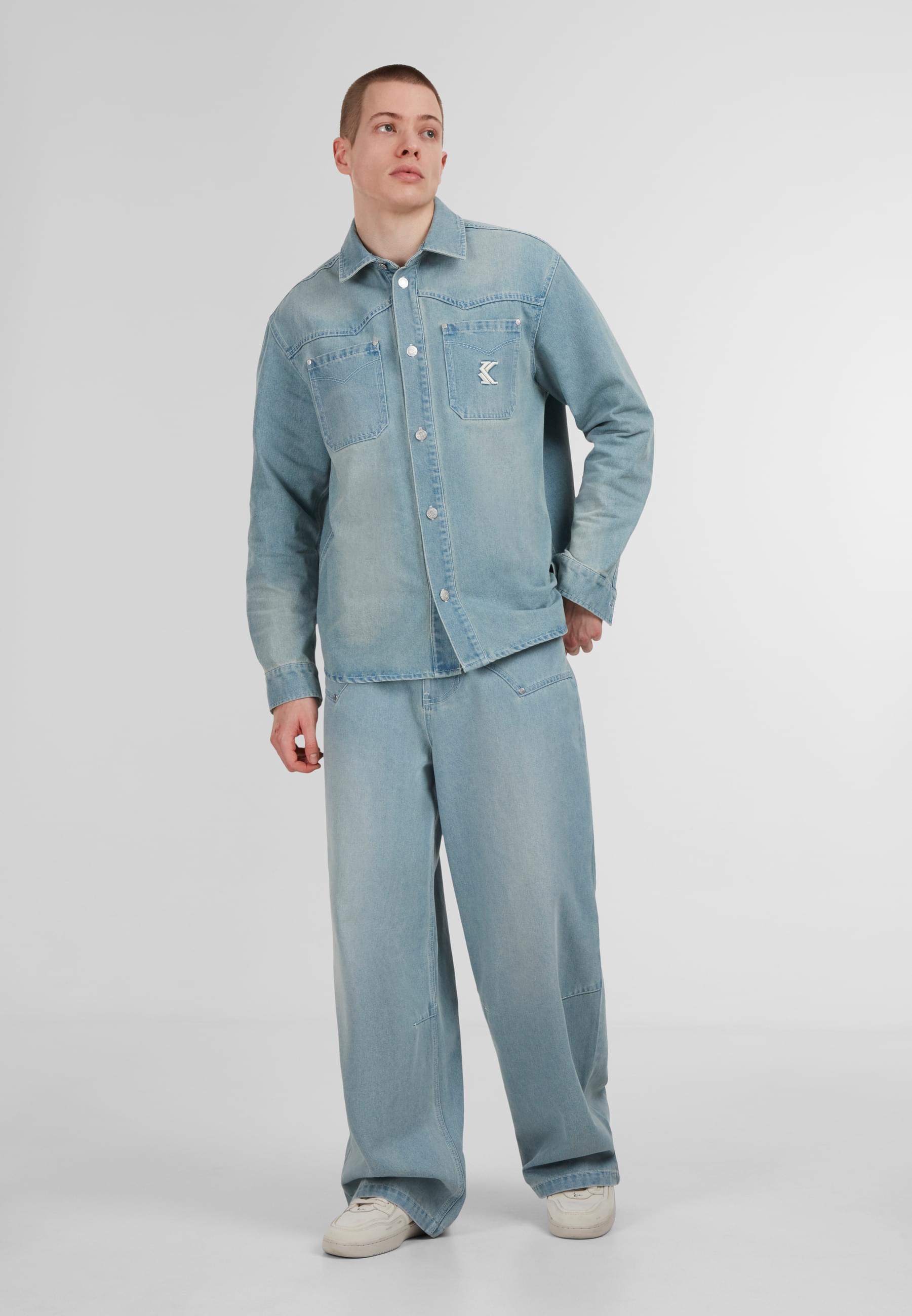 Karl Kani Langarmhemd »Karl Kani Og K Western Denim Overshirt«, (1 tlg.)