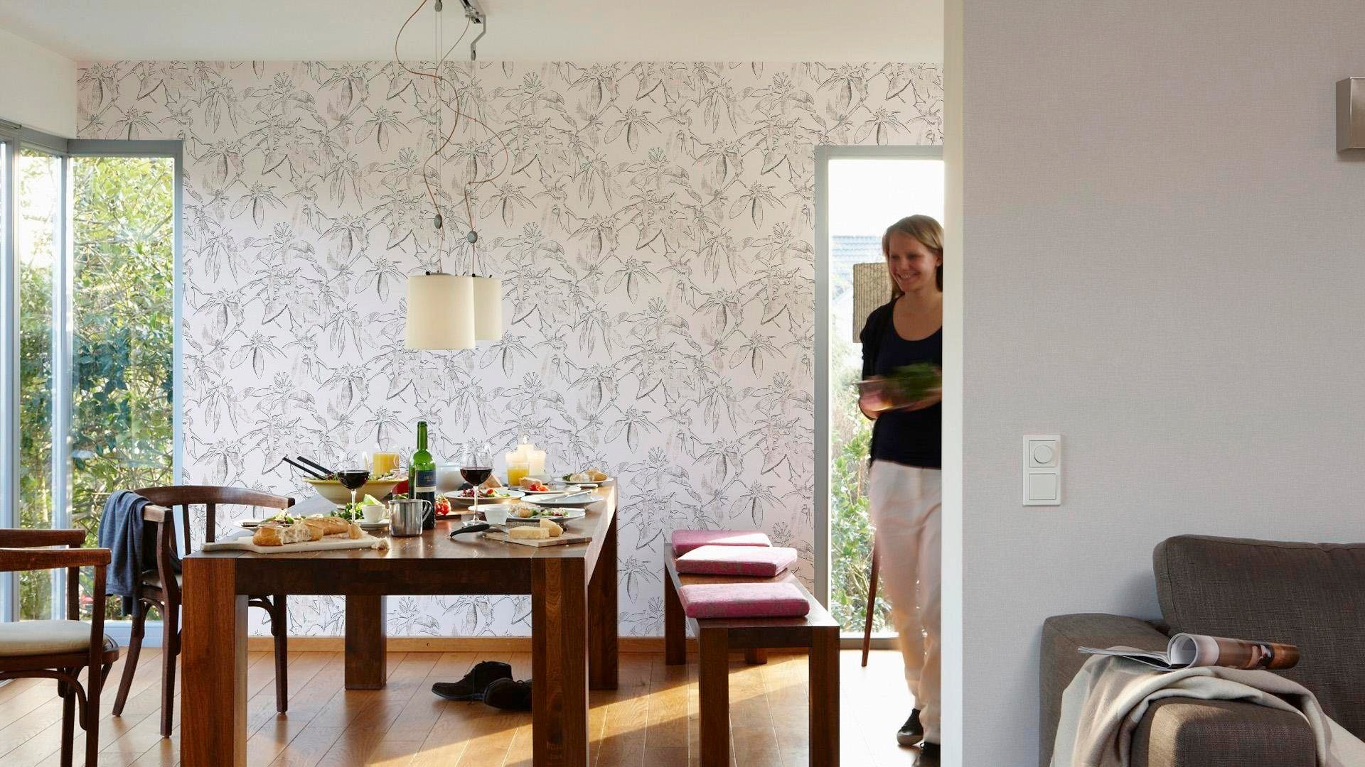 living walls Vliestapete »Majestic«, uni-einfarbig-unifarben, Vlies Vinyl Wand Decke Schräge Tapeten Wohnzimmer Schlafzimmer Küche