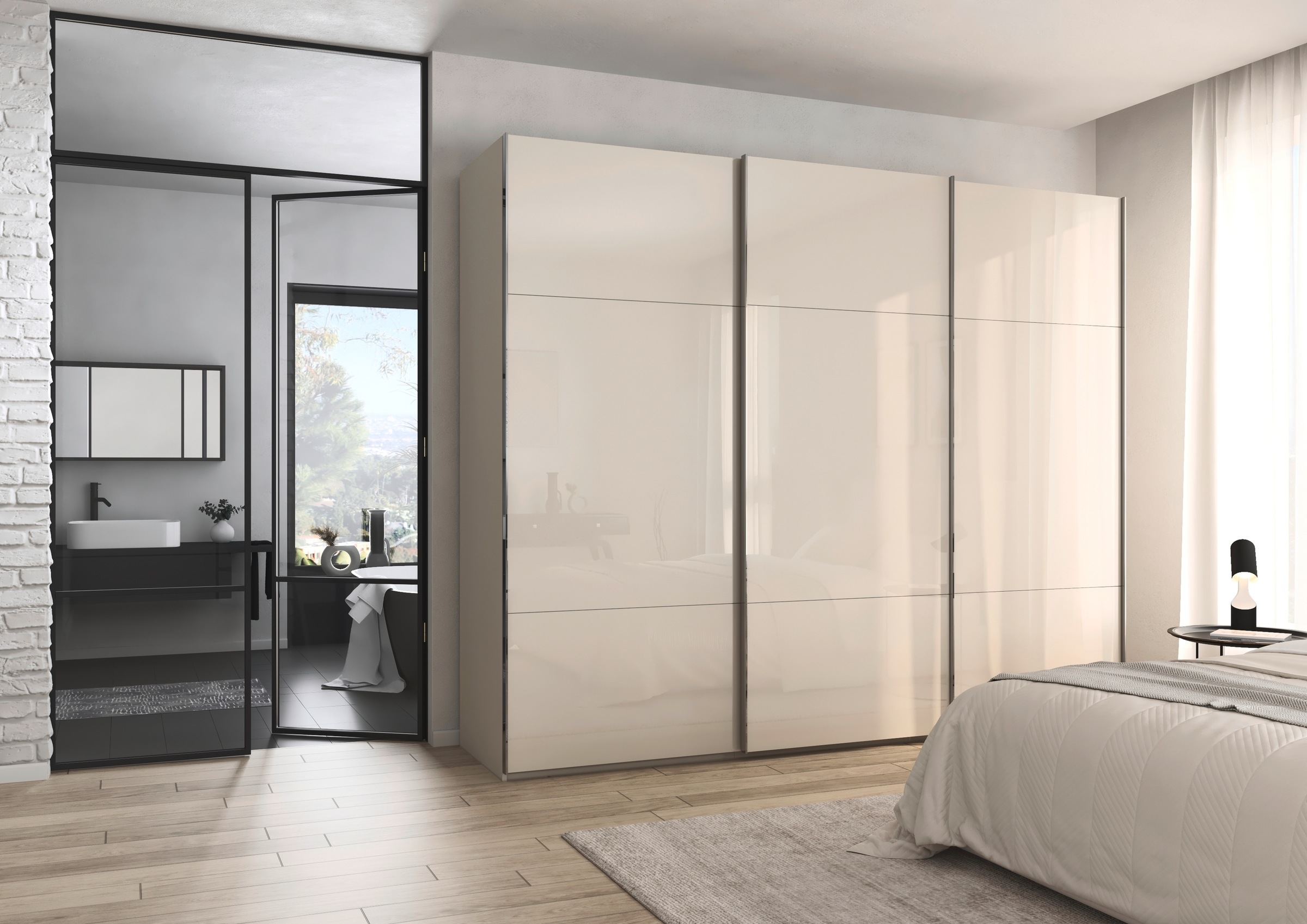 rauch Schwebetürenschrank »Kleiderschrank Schrank Garderobe Schlafzimmerschrank CONTIDO«, (in 3 verschiedenen Ausstattungen BASIC/CLASSIC/PREMIUM), aus hochwertigem Material in 6 Breiten 2 Griff-Farben MADE IN GERMANY