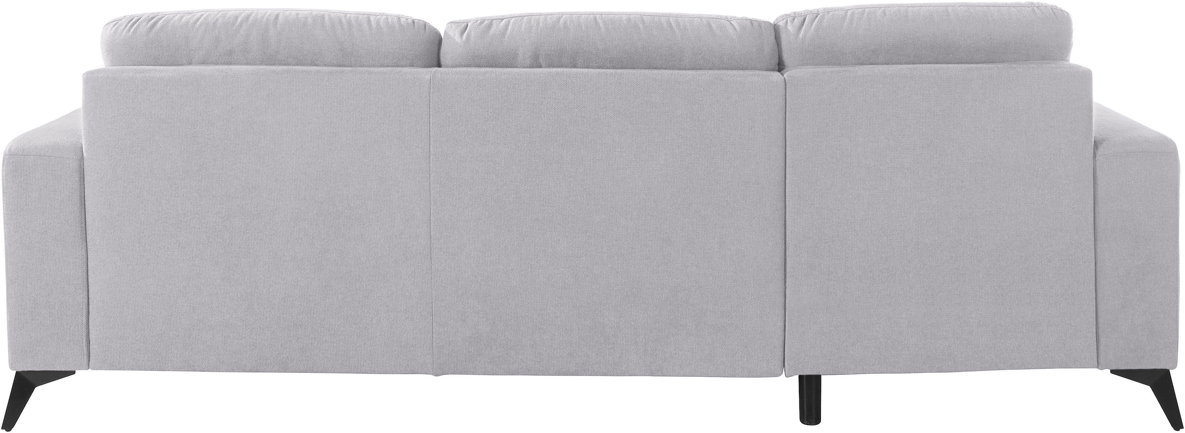 Places of Style Ecksofa »Lolland L-Form«, Wahlweise mit Bettfunktion und Bettkasten, Federkern