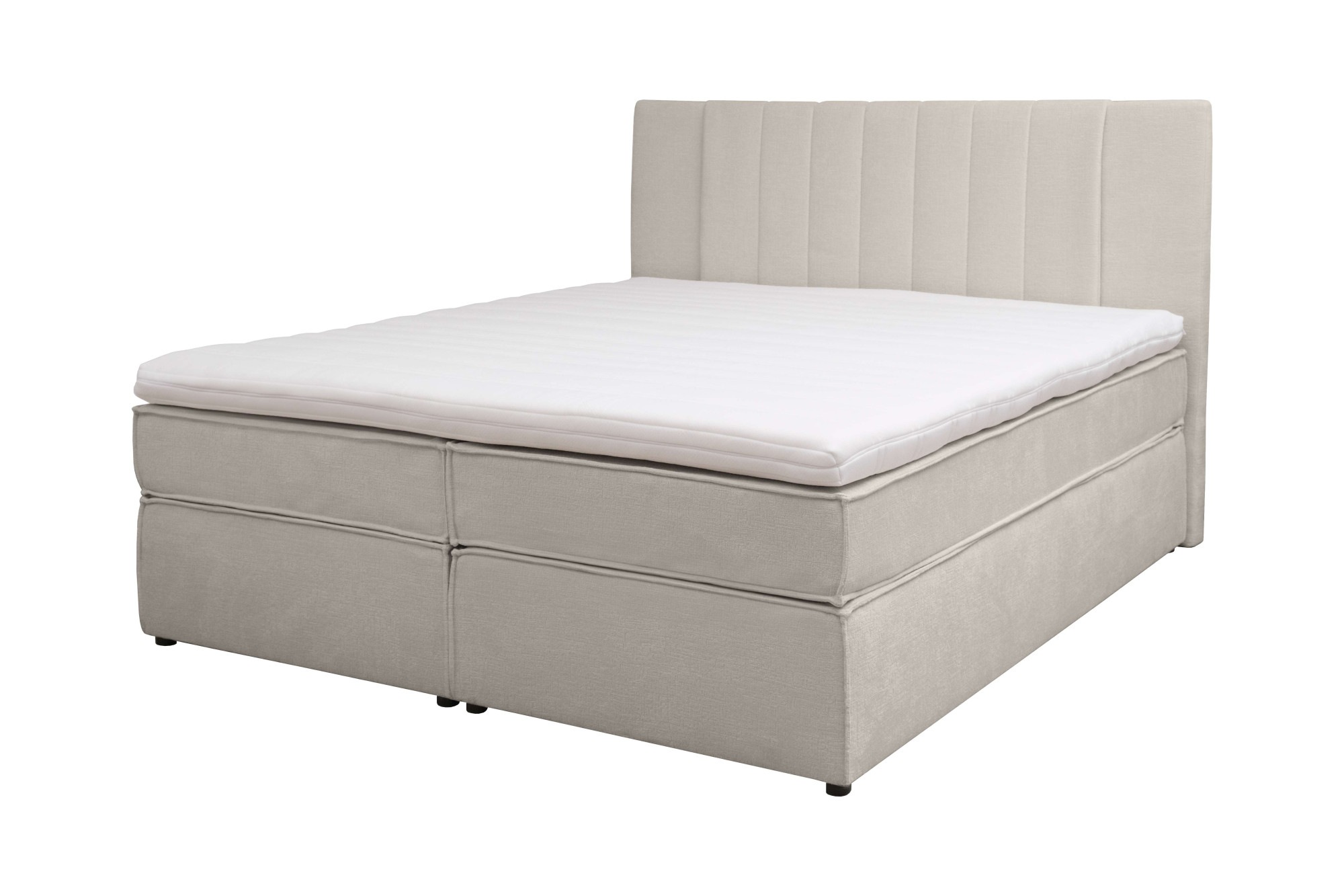 Home affaire Boxspringbett »Bellissimo, Doppelbett, Polsterbett, Federkernbett, Komforbett« inkl. 9cm Topper, 5-Zonen-Taschen-Federkernmatratze, Härtegrad 3