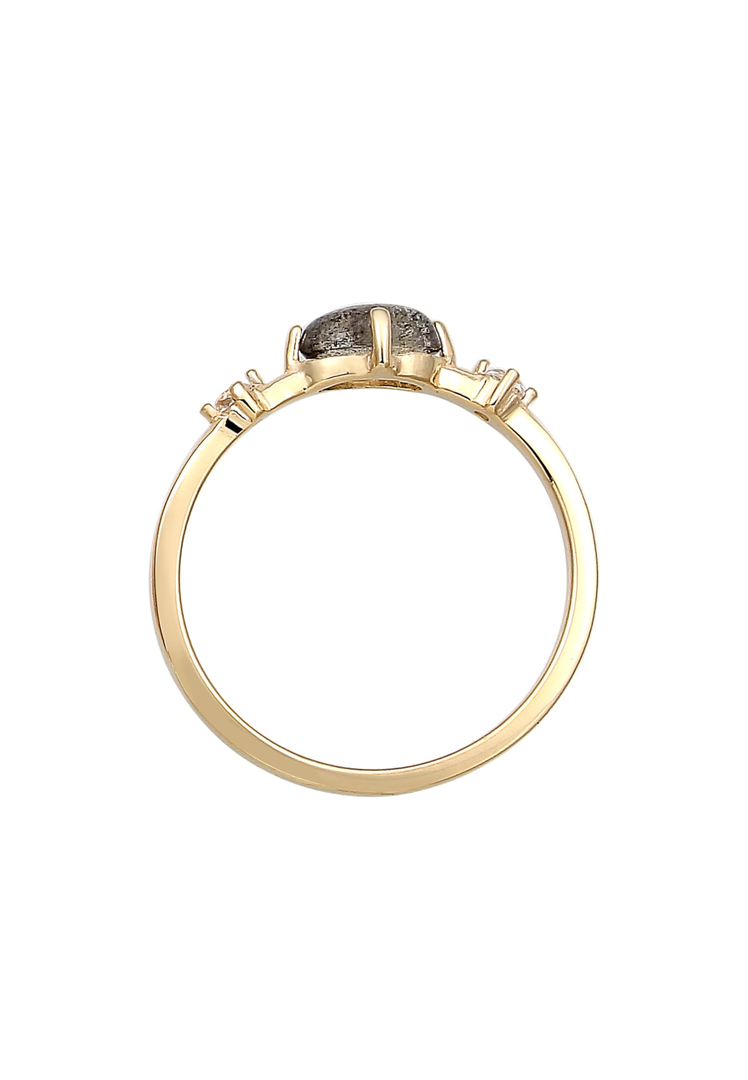 Elli Premium Fingerring »Labradorit Topas Weiß 375 Gelbgold«