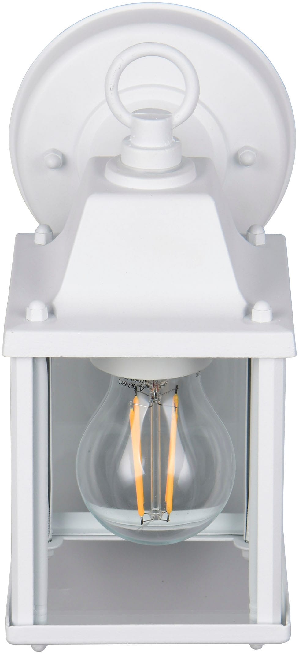 TRIO Leuchten Außen-Wandleuchte »MIRANDE, Hauswand Leuchte Laterne mit Glasschirm, exkl 1x E27 max 40W«, 1 flammig, Leuchtmittel E27 | Leuchtmittel wechselbar, IP23, Outdoor Wandlampe für wechselbare Leuchtmittel Höhe 23cm