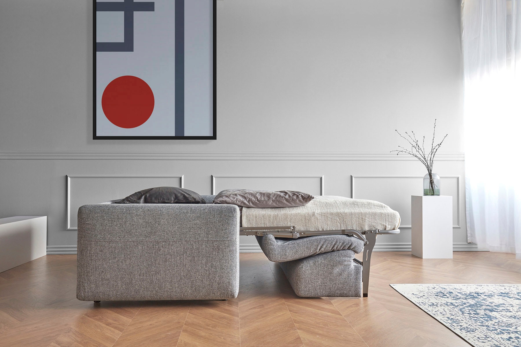 INNOVATION LIVING ™ 3,5-Sitzer »Killian hochwertige Dauerschlaffunktion, Design und extra Komfort,«, innenliegende Federkernmatratze; Schlafhöhe 55cm