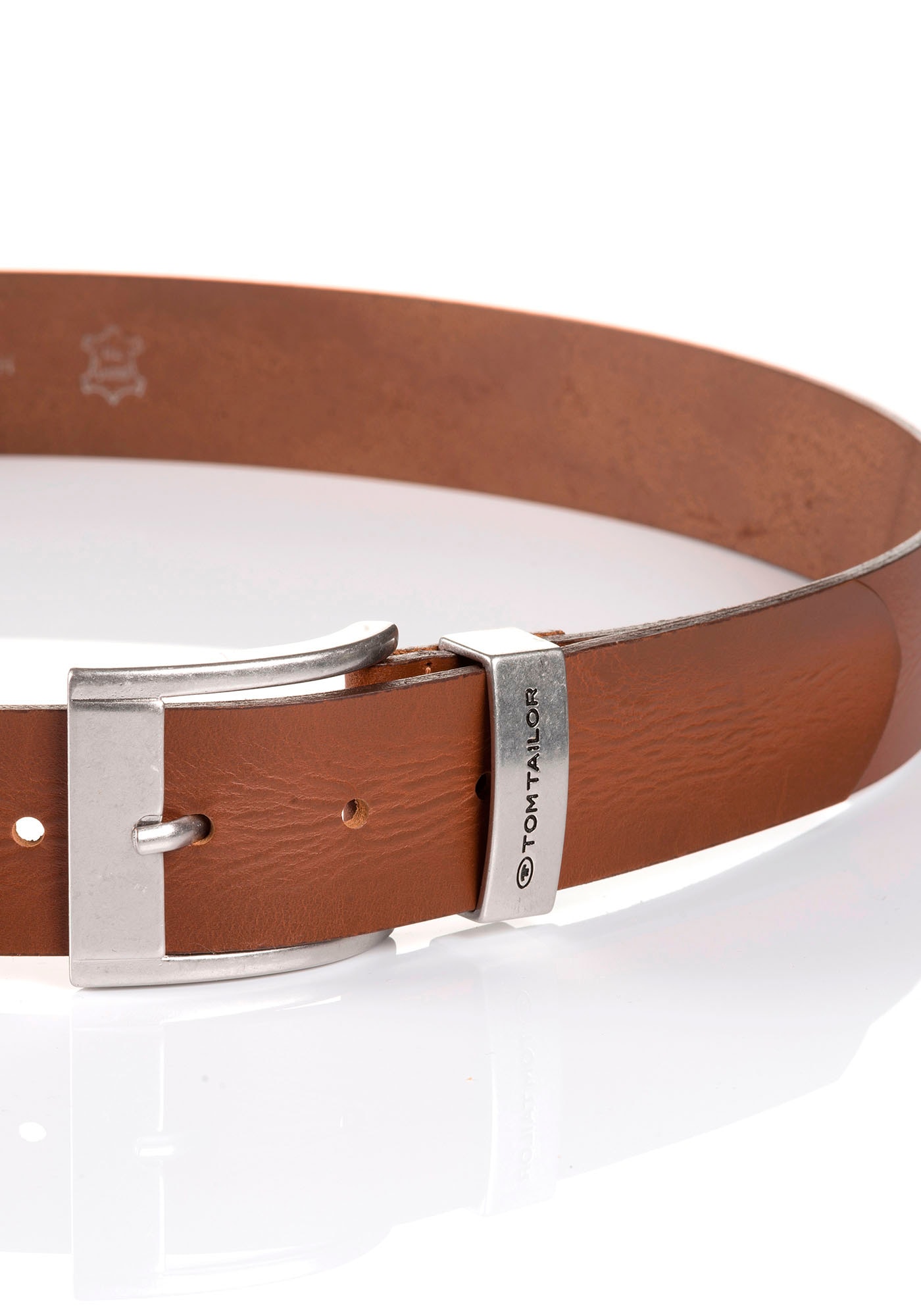 TOM TAILOR Ledergürtel »TTTOM«, 4 cm breiter Herrengürtel, Casual und Jeans Look