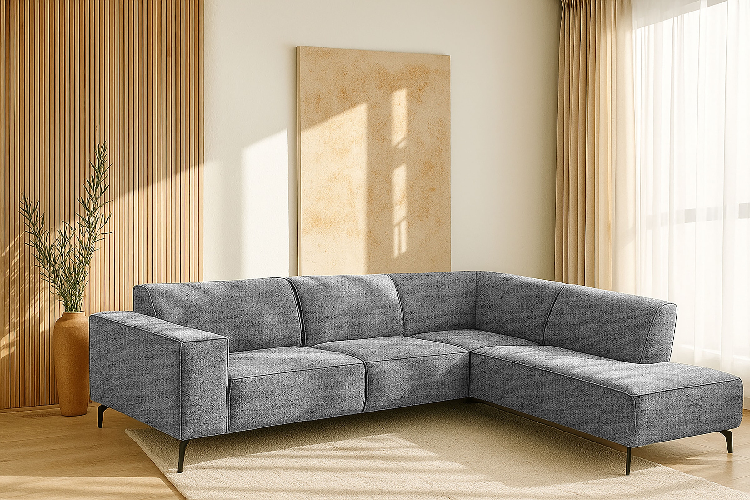 Places of Style Ecksofa "Lorcan, Breite 275 cm, weiches Sitzgefühl", mit sc günstig online kaufen