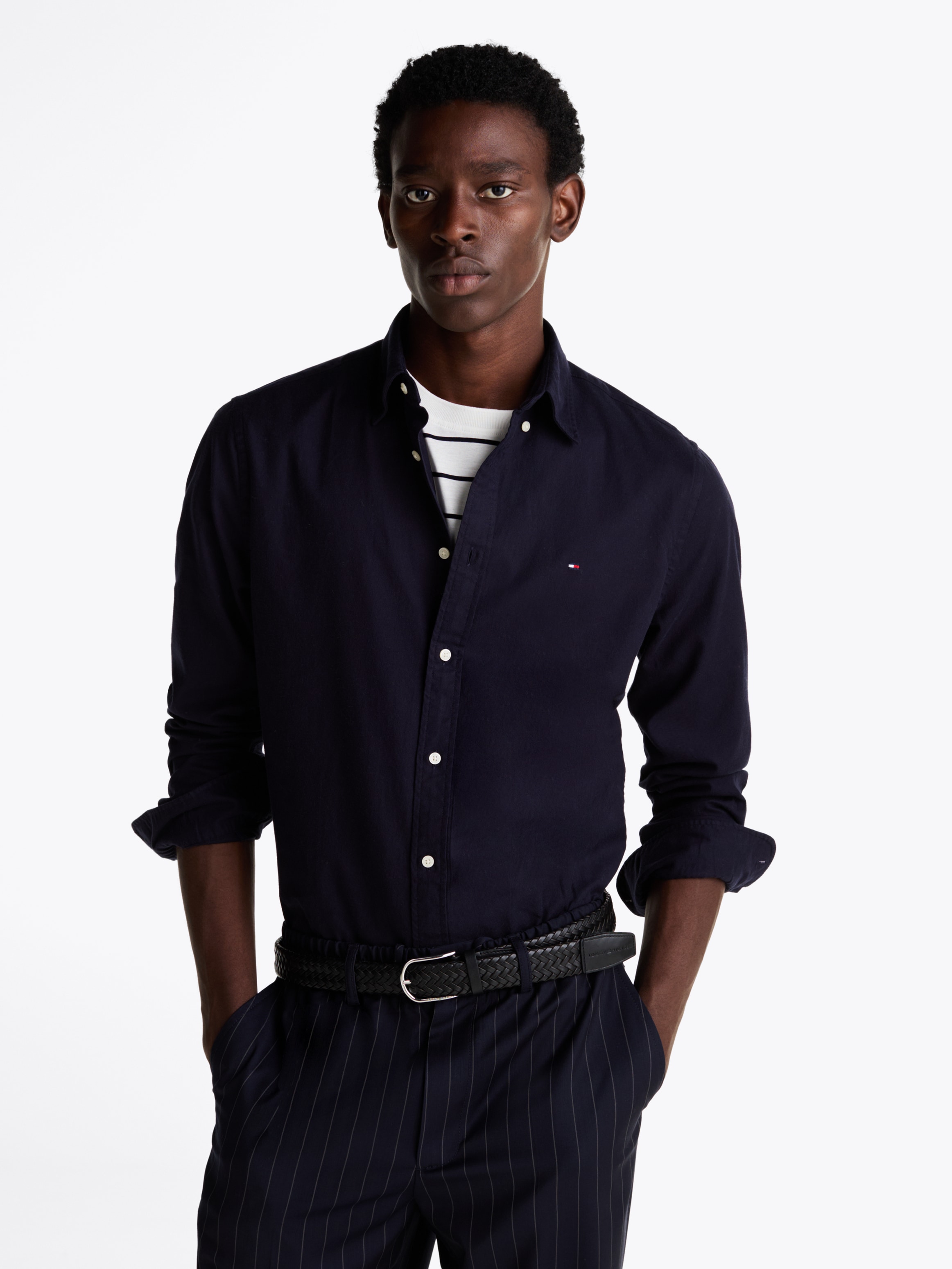 Tommy Hilfiger Businesshemd "FLEX BRUSHED SOLID RF SHIRT"