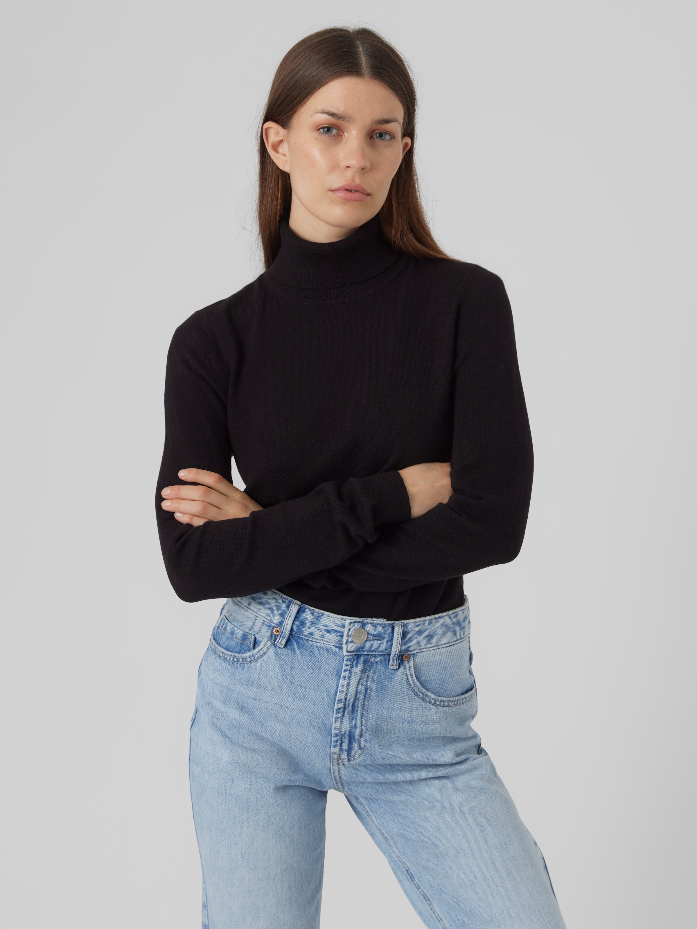 Vero Moda Rollkragenpullover "VMHAPPINESS LS ROLLNK PULLOVE GA NOOS" günstig online kaufen