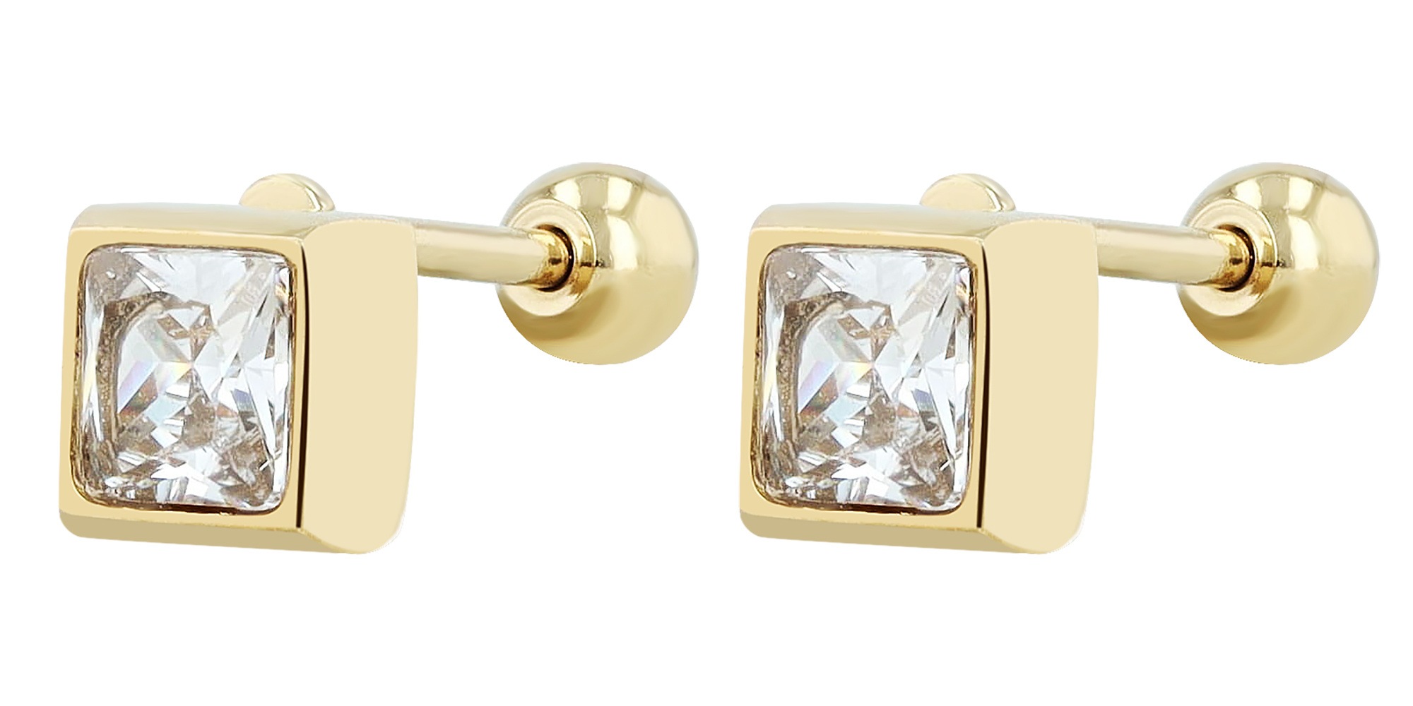 Adelia´s Paar Ohrhänger "Ohrringe – Ohrstecker aus Edelstahl mit Zirkonia" Ideal als Geschenk zum Jubiläum