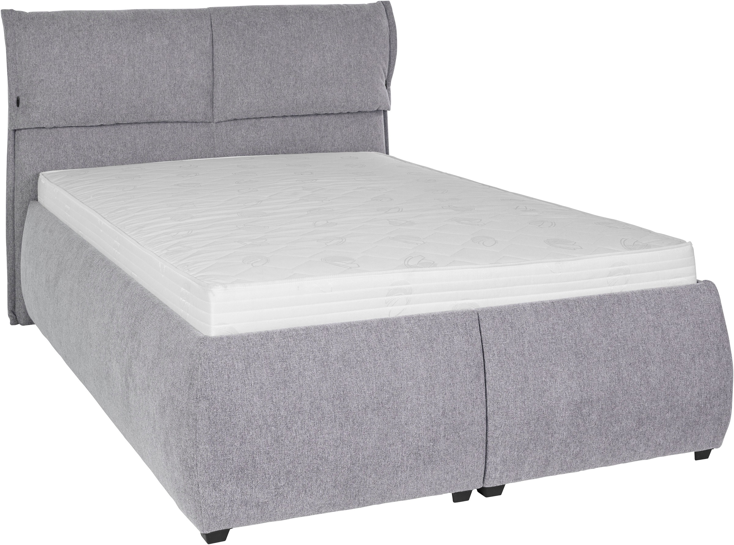 Polsterbett HOME AFFAIRE "Jenson", grau, B:168cm L:225cm, Struktur weich (85% Polyester/15% Nylon), Betten, Polsterbett, als Bettgestell oder mit 3 Matratzenarten und Härtegraden 2